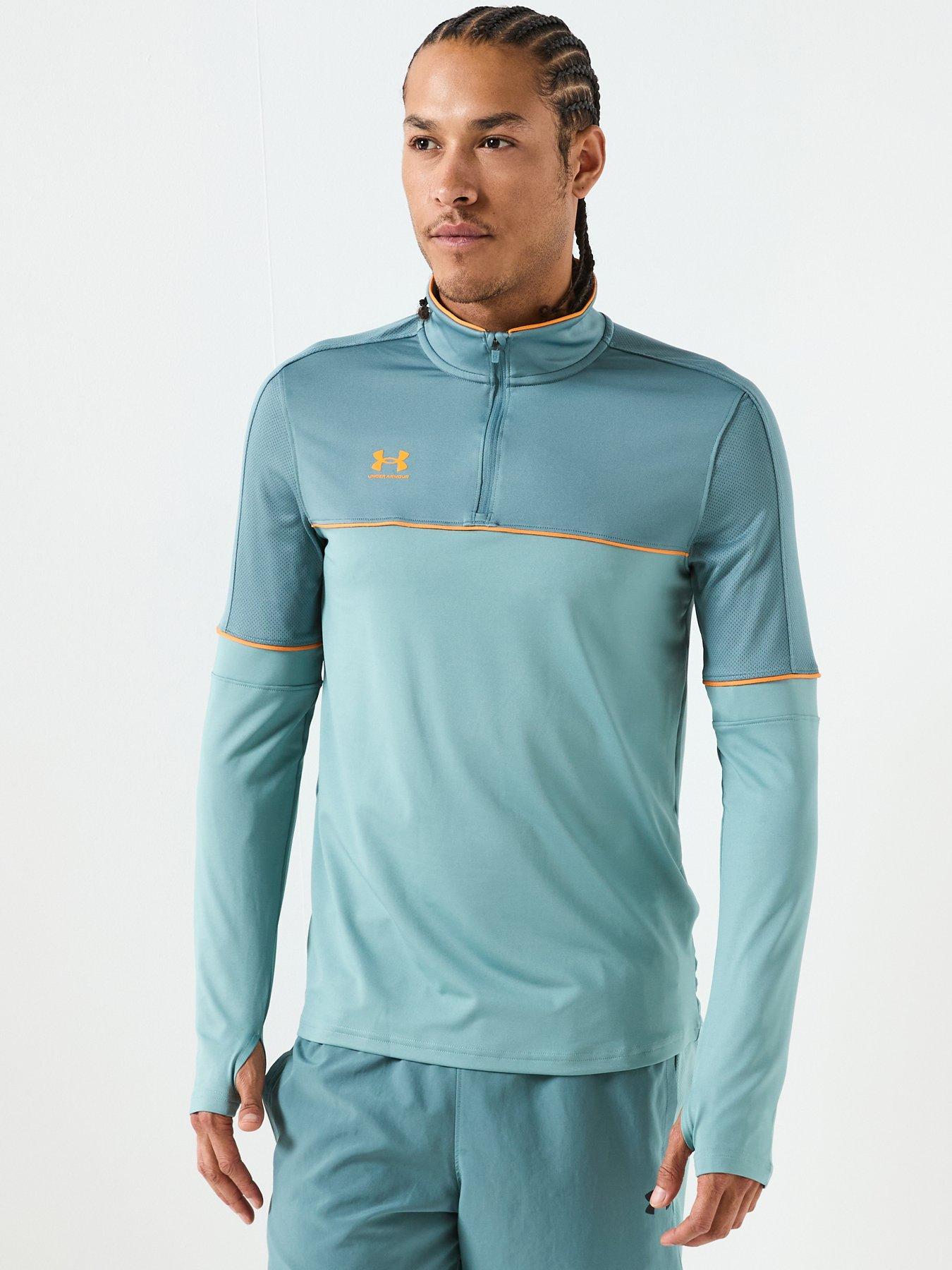 UNDER ARMOUR Mens Challenger Training 1/4 Zip Top - Green