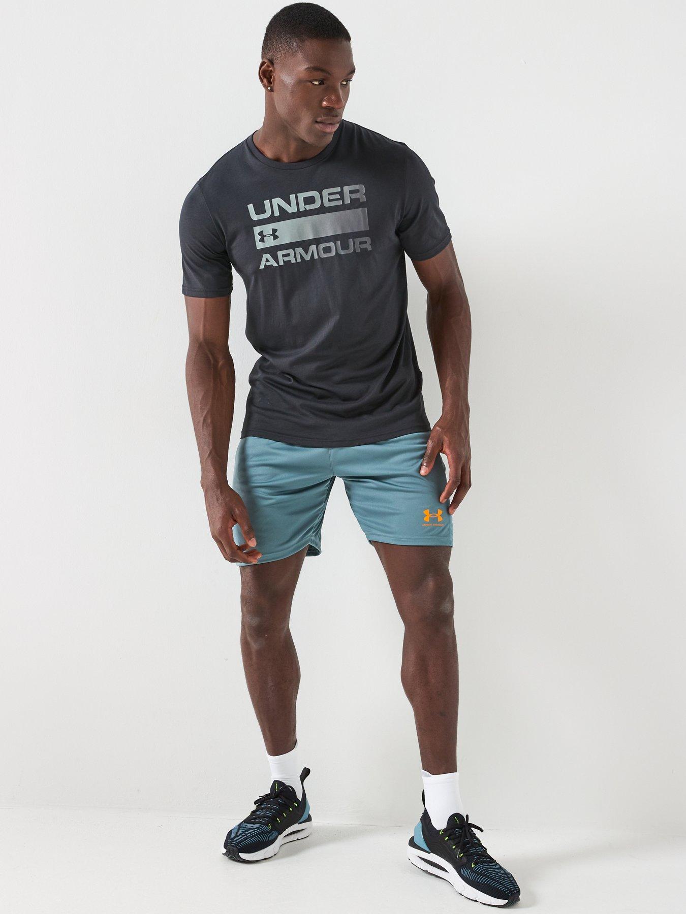  image of under-armour-mens-challenger-train-shorts-green