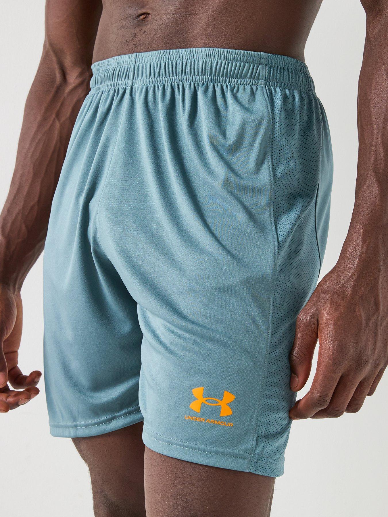  image of under-armour-mens-challenger-train-shorts-green