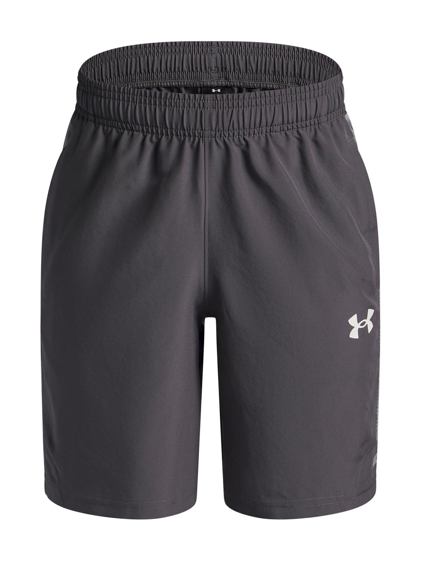 UNDER ARMOUR Junior Boys Training Tech Utility Woven Shorts - Grey/white