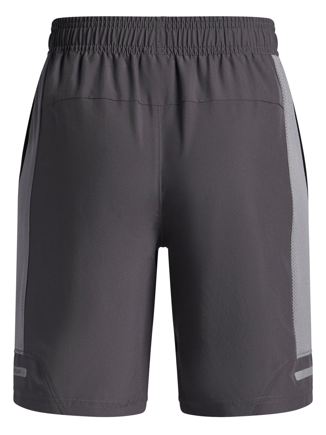 Image 2 of 2 of UNDER ARMOUR Junior Boys Training Tech Utility Woven Shorts - Grey/white