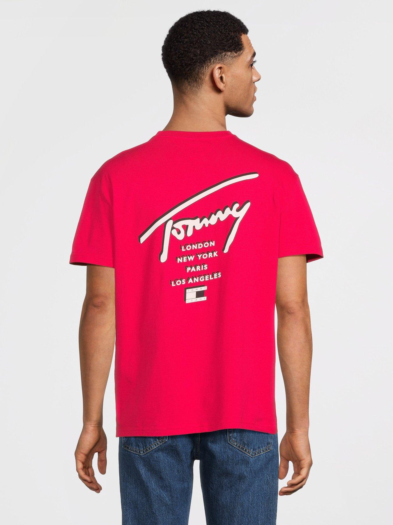 stillFront image of tommy-jeans-regular-sign-city-back-print-t-shirt-red