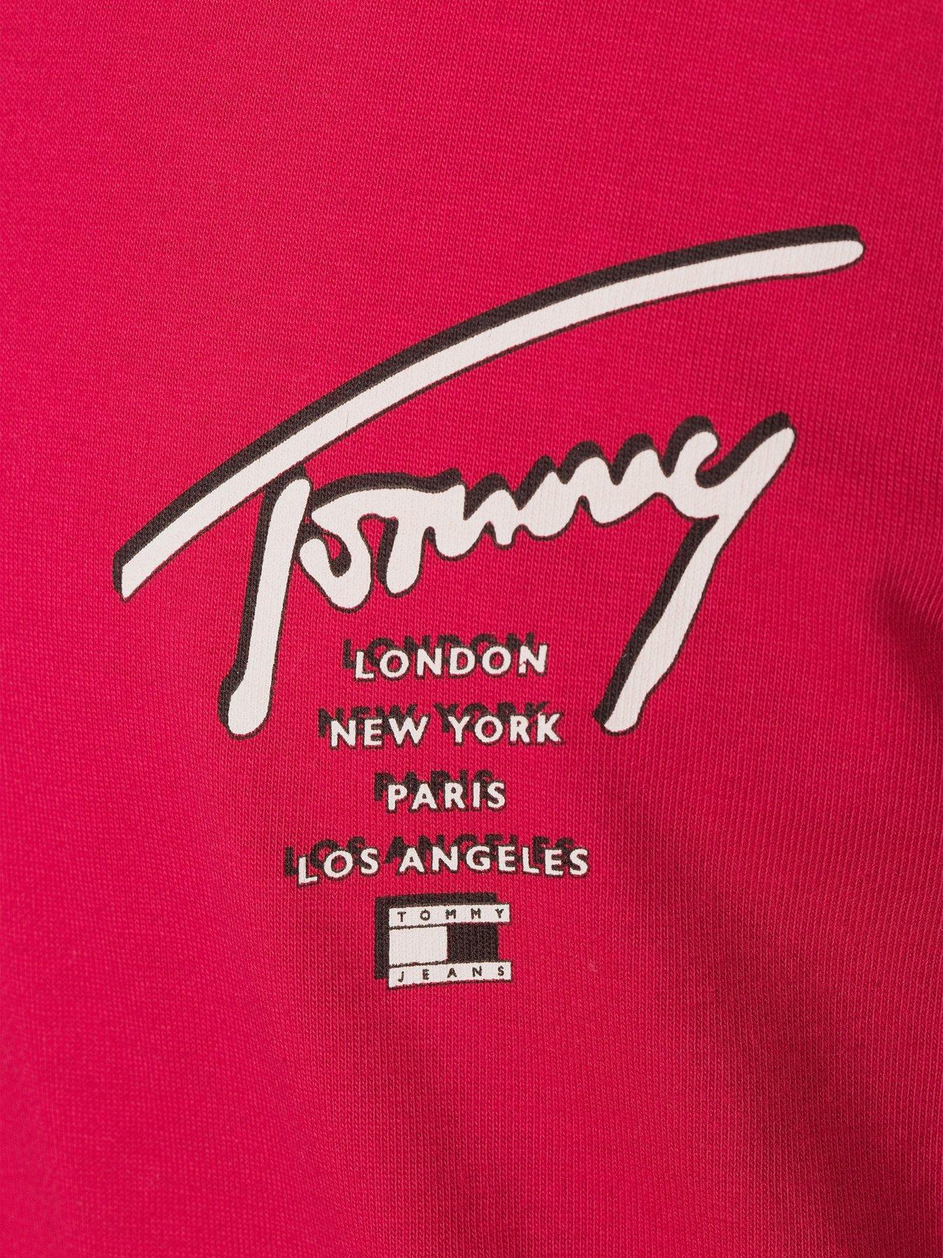  image of tommy-jeans-regular-sign-city-back-print-t-shirt-red