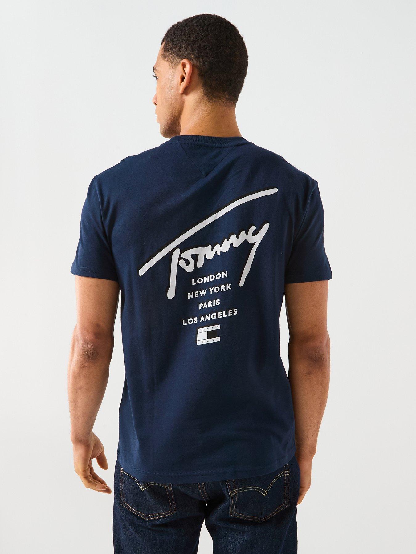 stillFront image of tommy-jeans-regular-sign-city-back-print-t-shirt-navy