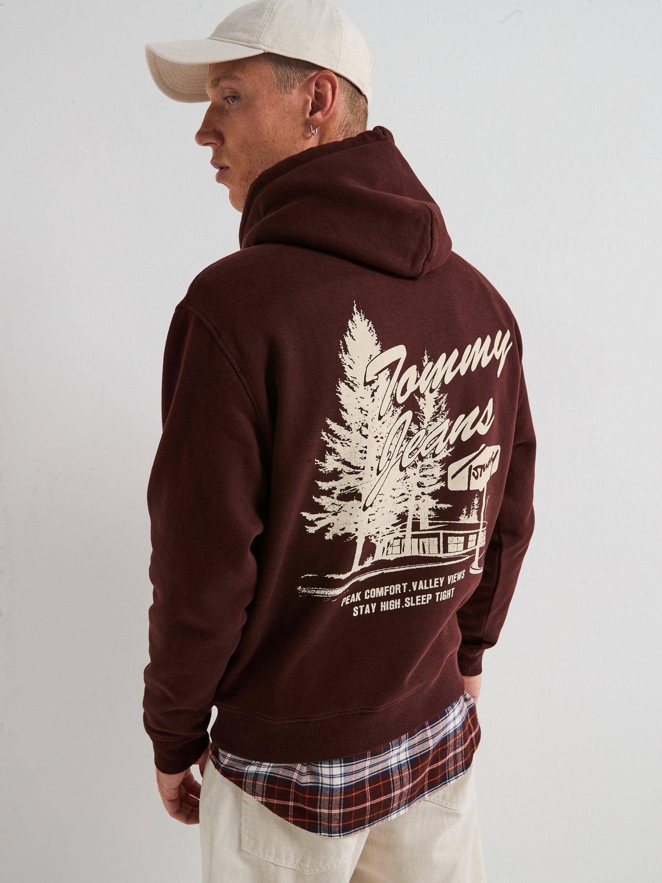  image of tommy-jeans-relaxed-novelty-graphic-hoodie-brown