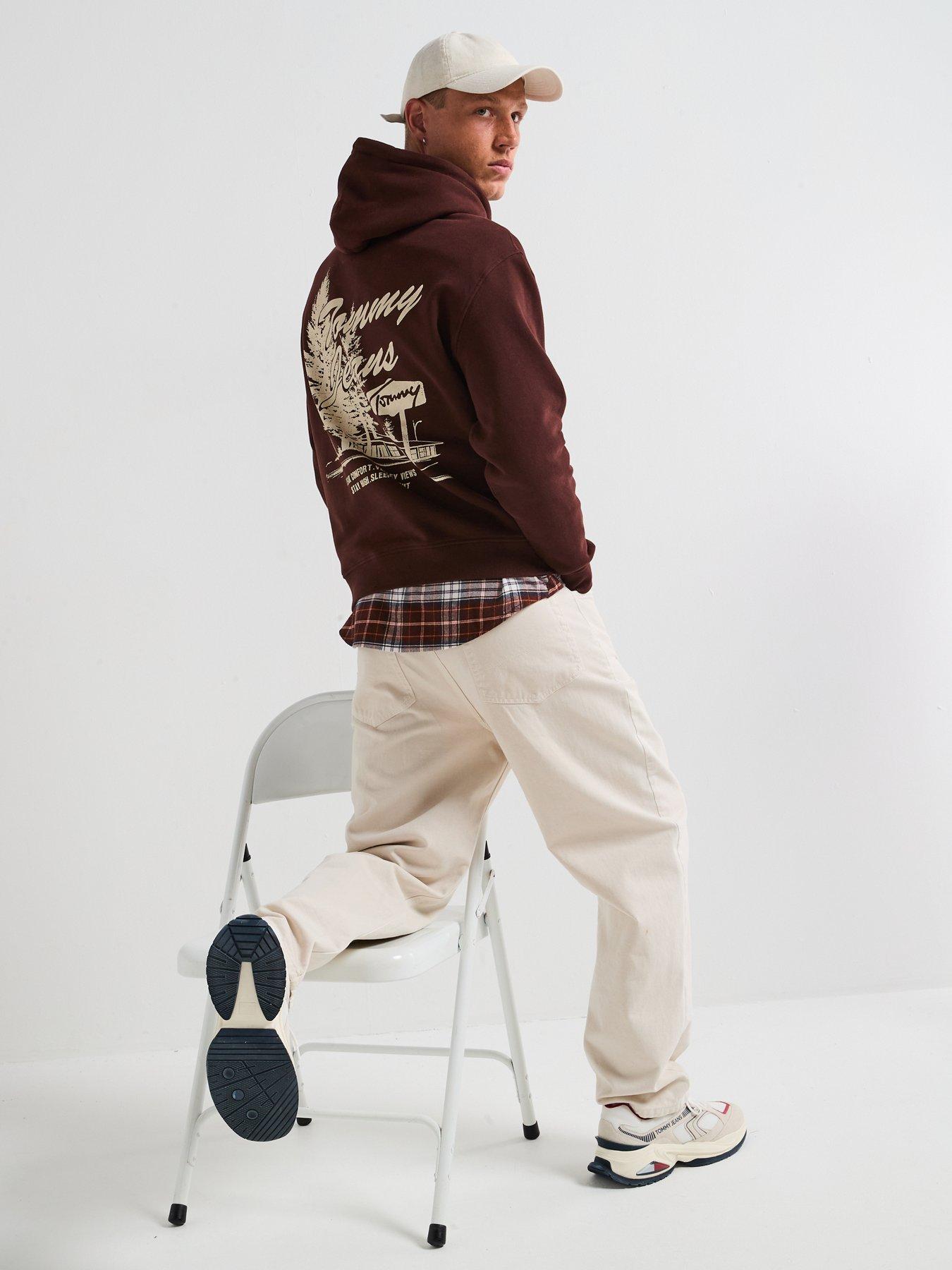  image of tommy-jeans-relaxed-novelty-graphic-hoodie-brown
