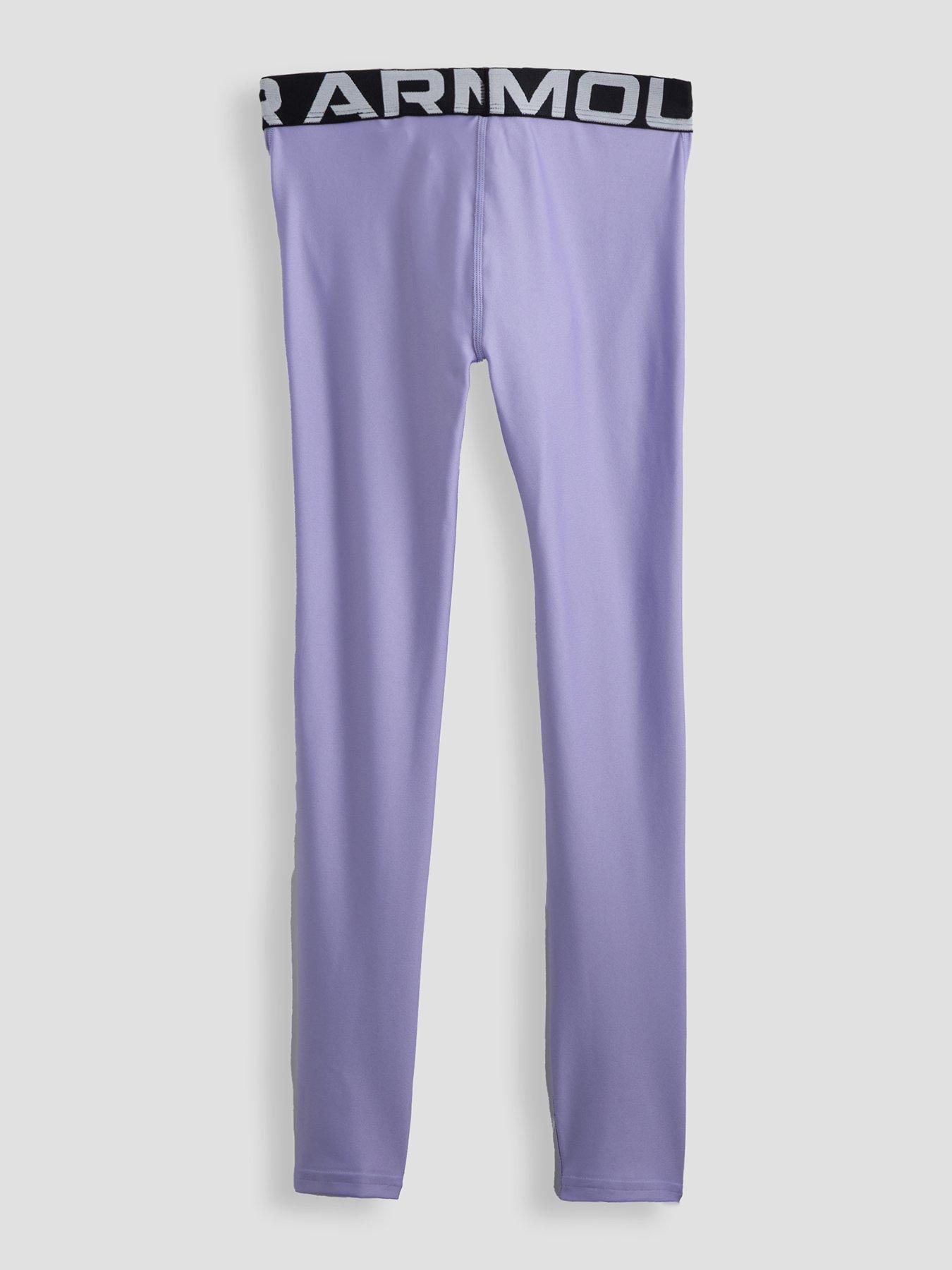 Image 2 of 4 of UNDER ARMOUR Junior Girls Training Heatgear Tights - Purple