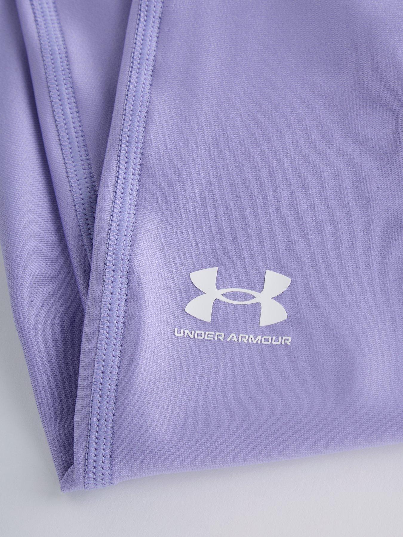 Image 3 of 4 of UNDER ARMOUR Junior Girls Training Heatgear Tights - Purple