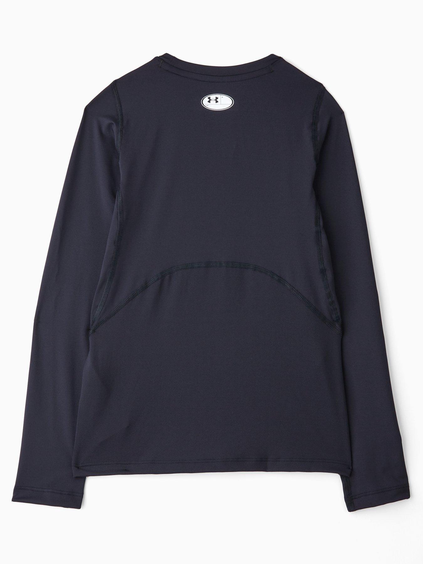Image 2 of 4 of UNDER ARMOUR Junior Boys Training Heatgear Long Sleeve Top - Black