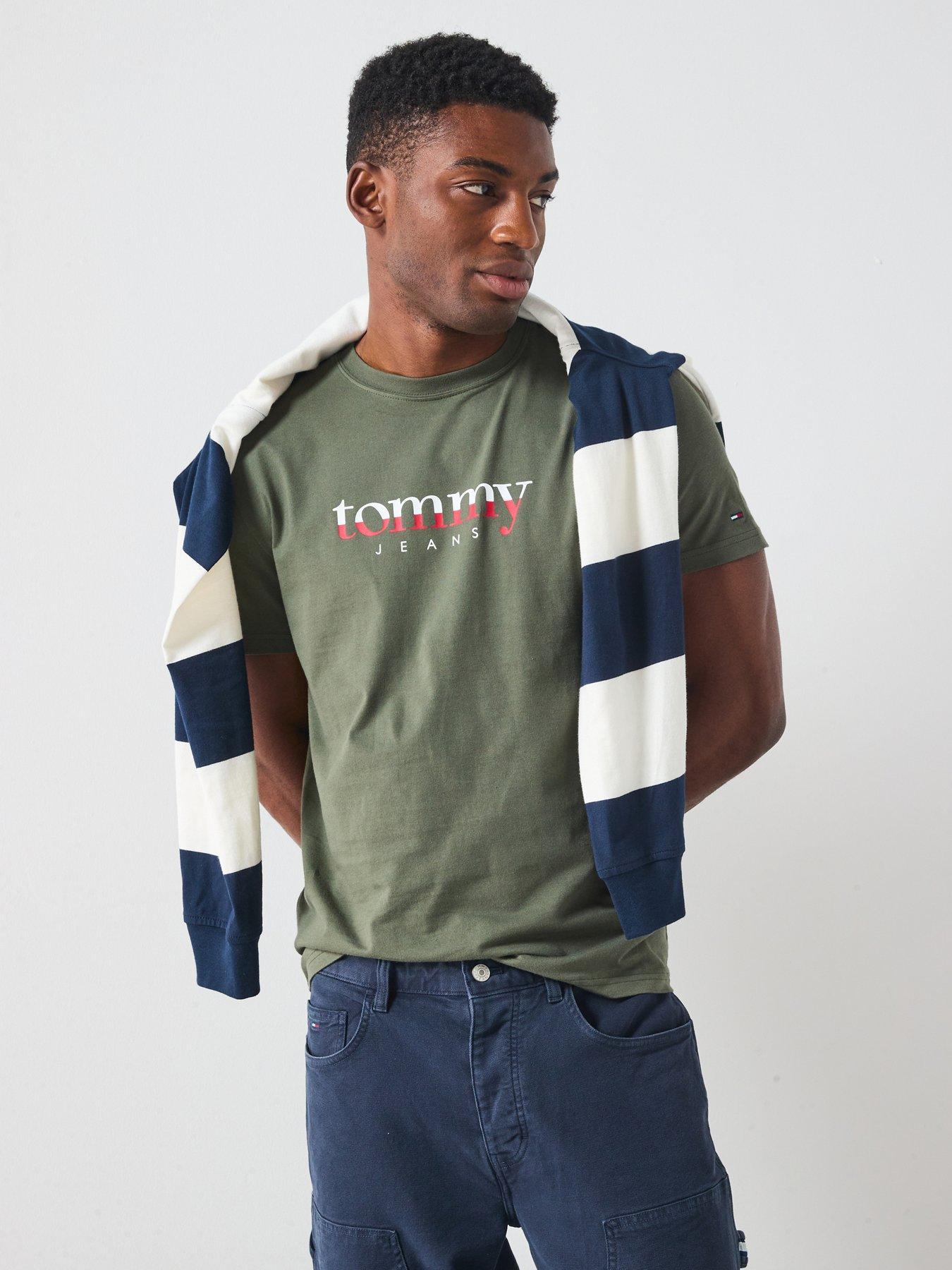 Tommy Jeans Regular Fit Chest Logo T-Shirt - Green