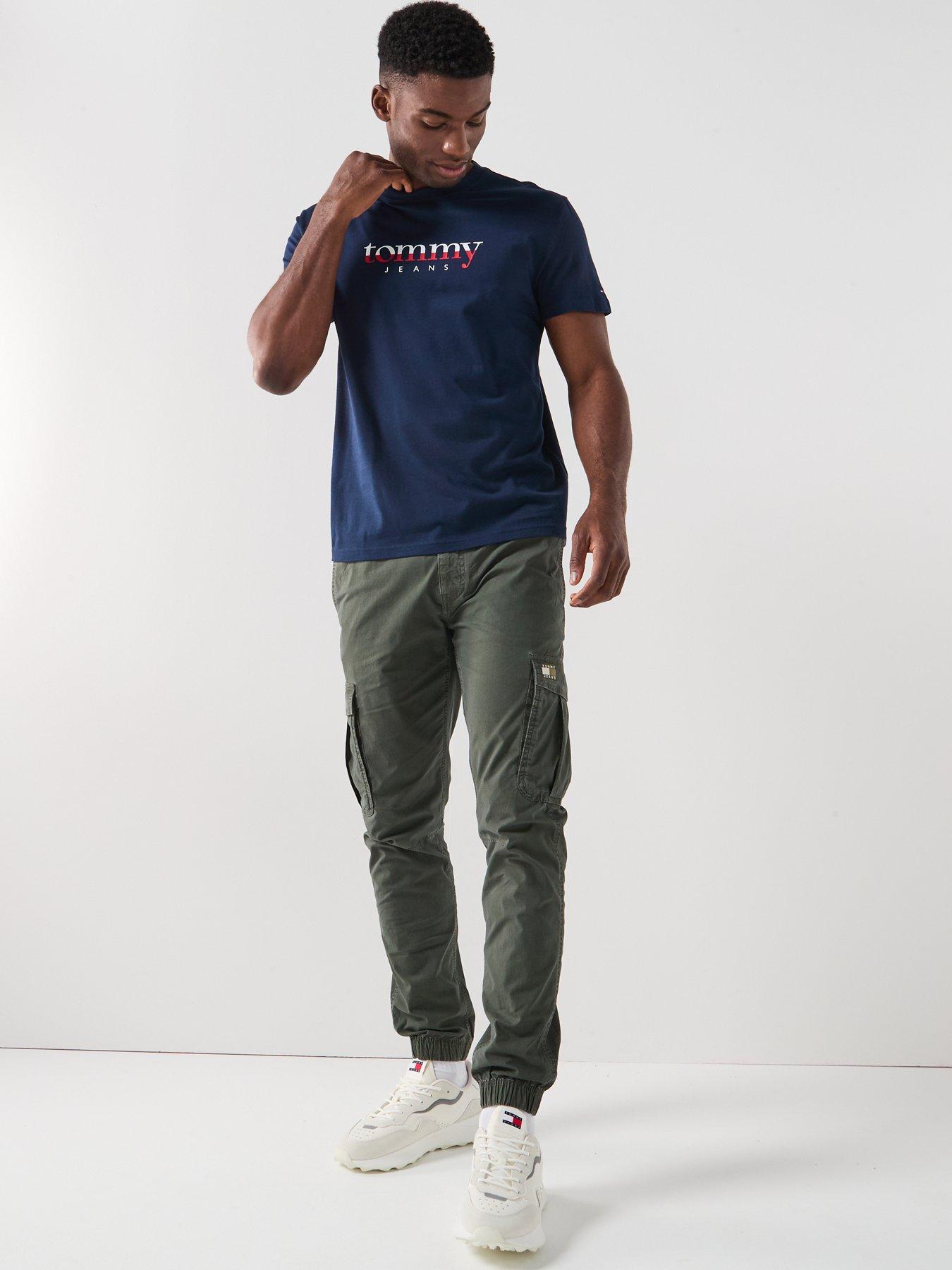 Image 3 of 5 of Tommy Jeans Regular Fit Chest Logo T-Shirt - Navy