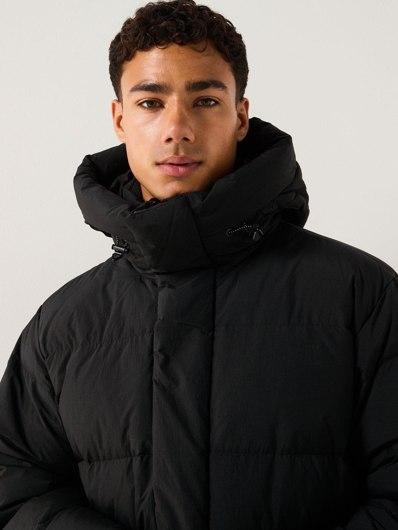  image of tommy-jeans-hooded-down-maxi-parka-coat-black