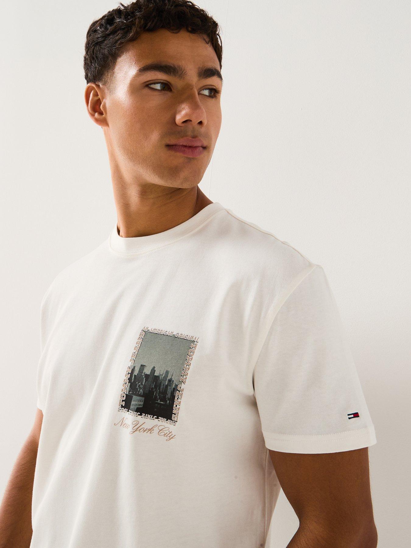  image of tommy-jeans-photo-back-print-t-shirt-off-white