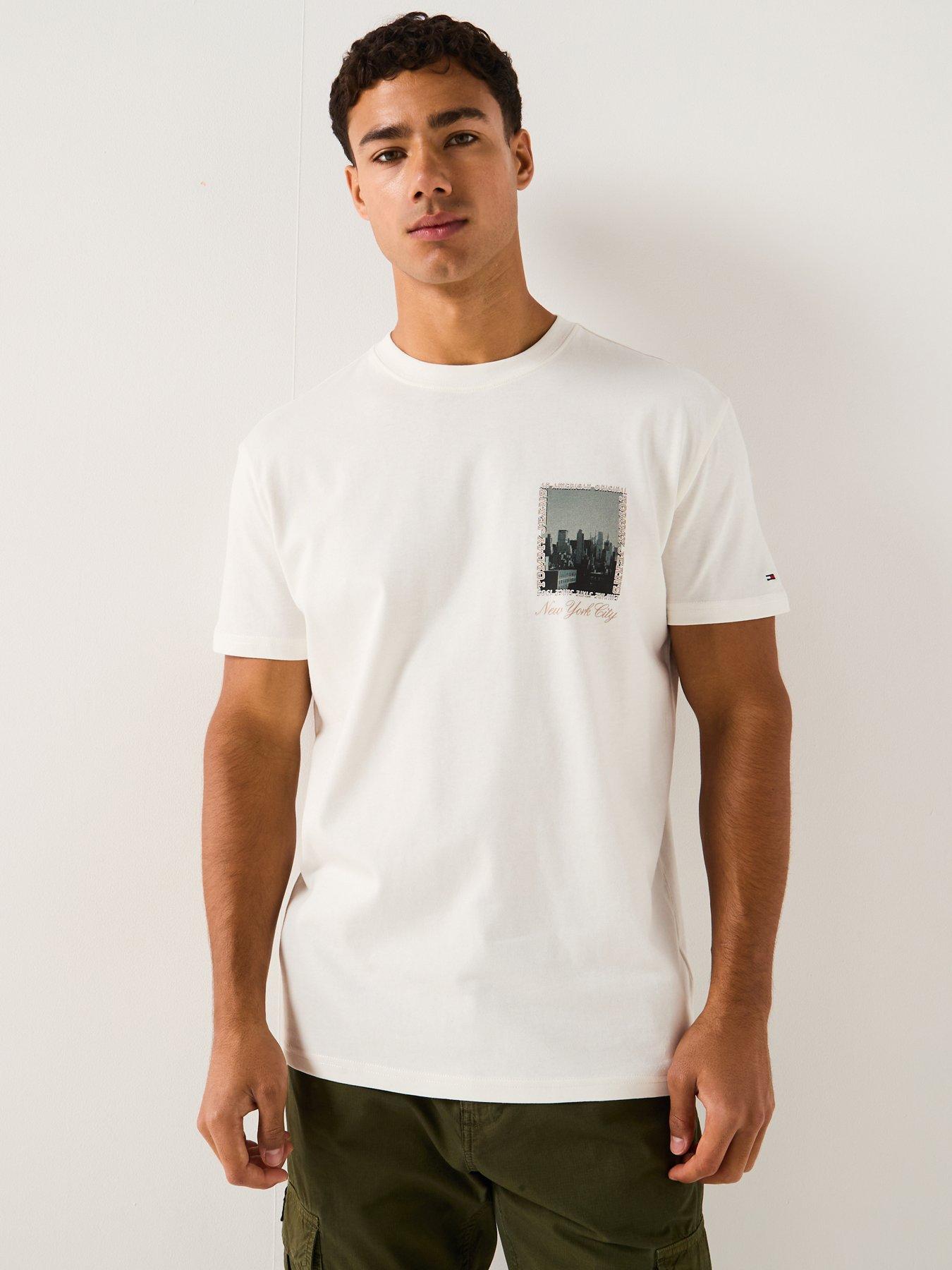  image of tommy-jeans-photo-back-print-t-shirt-off-white