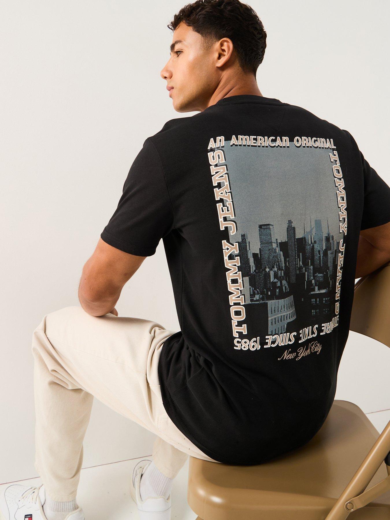 image of tommy-jeans-photo-back-print-t-shirt-black