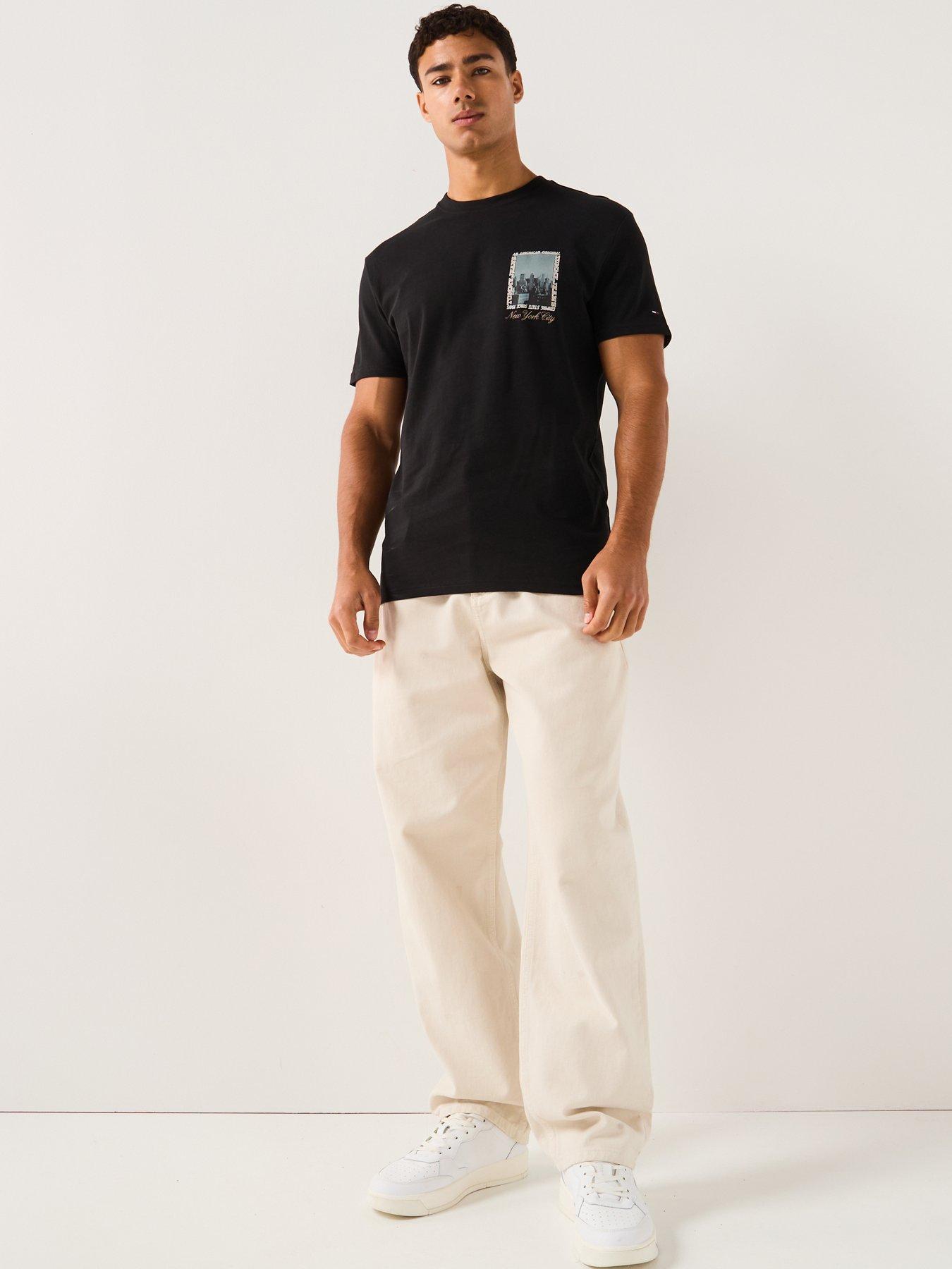  image of tommy-jeans-photo-back-print-t-shirt-black