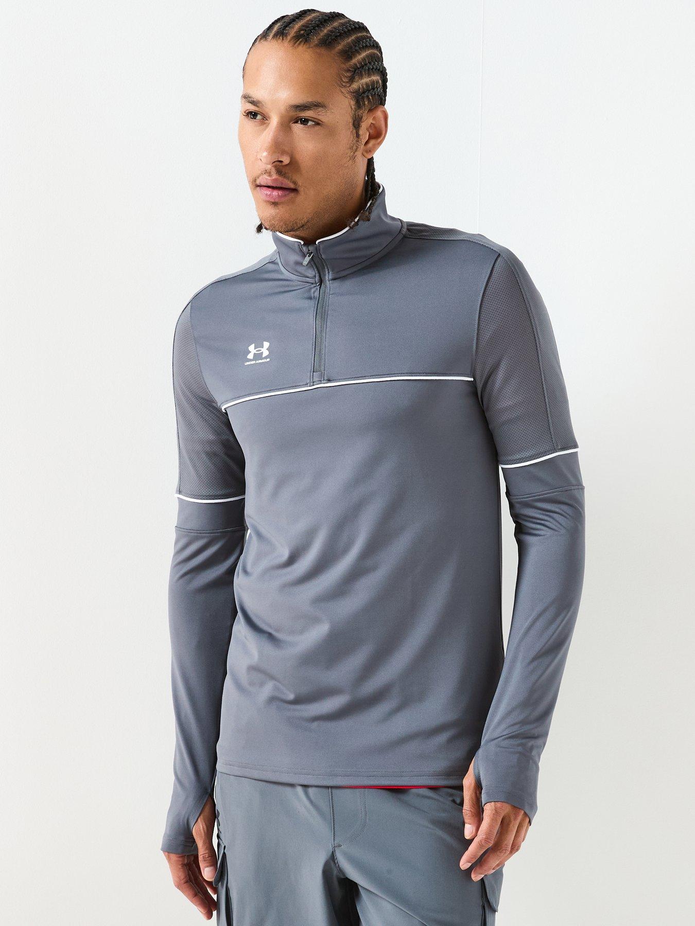  image of under-armour-mens-challenger-training-14-zip-top-grey