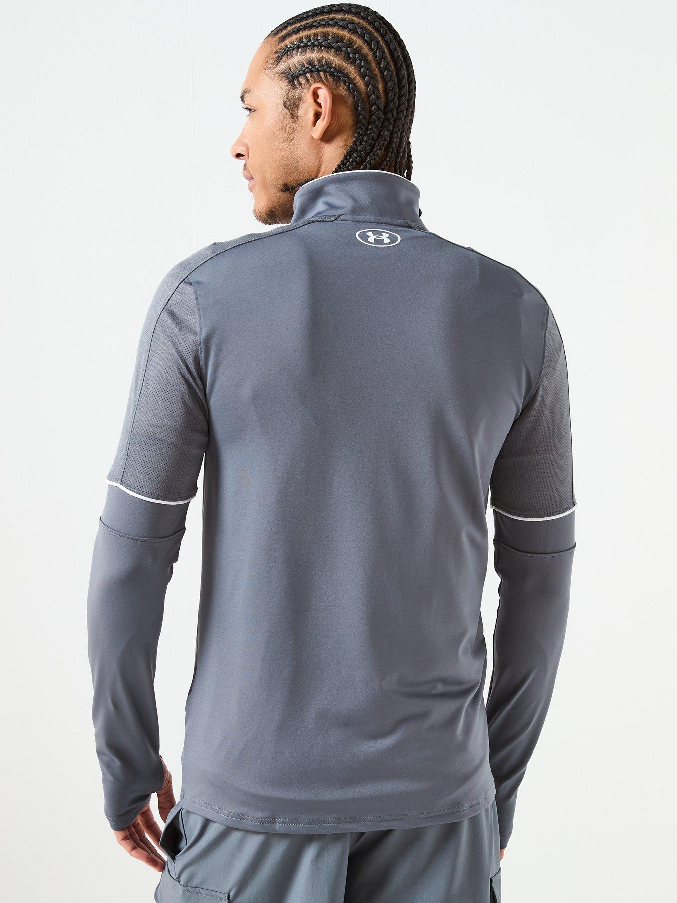  image of under-armour-mens-challenger-training-14-zip-top-grey