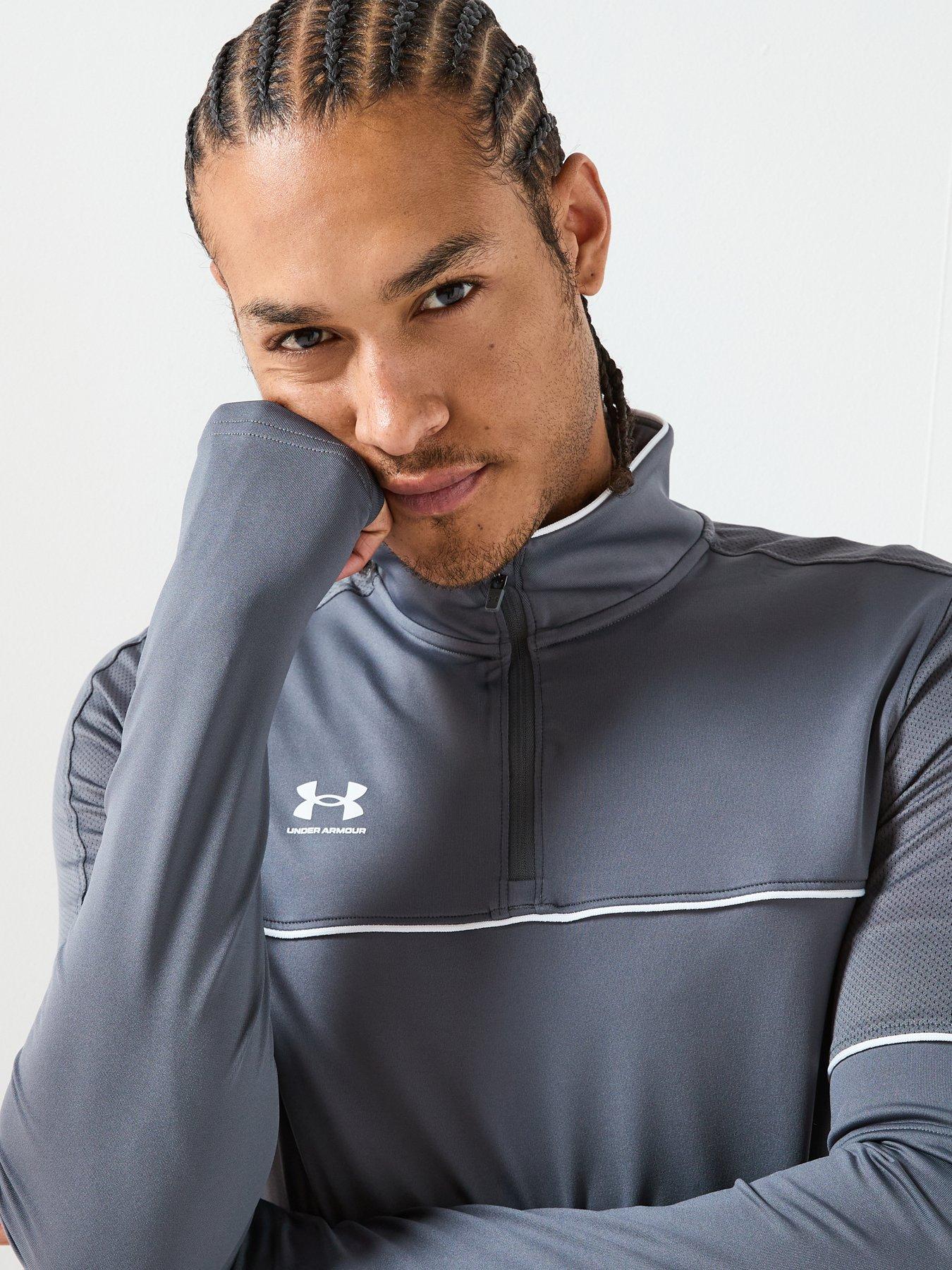  image of under-armour-mens-challenger-training-14-zip-top-grey