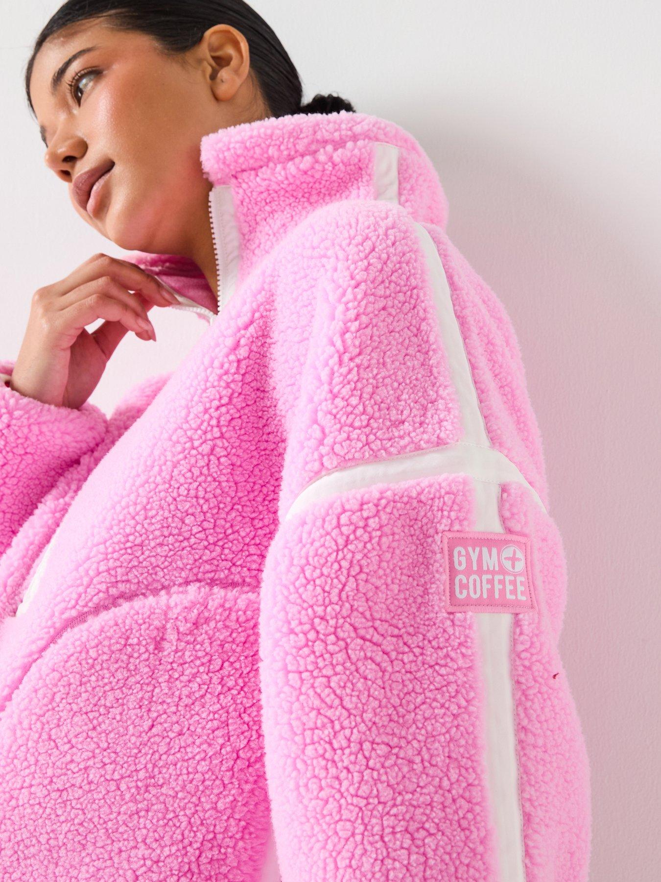  image of gym-coffee-womens-training-industry-half-zip-pink