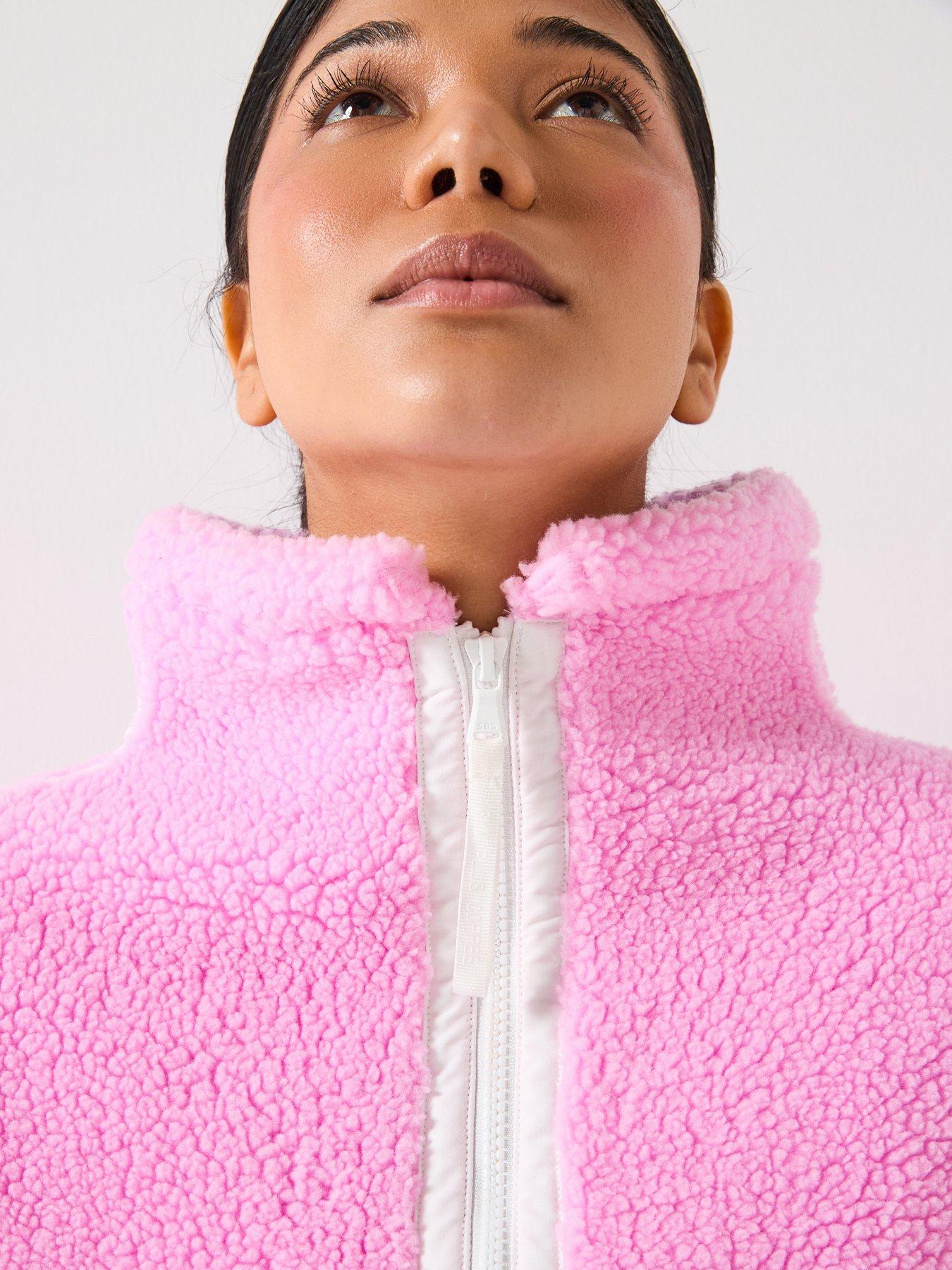  image of gym-coffee-womens-training-industry-half-zip-pink