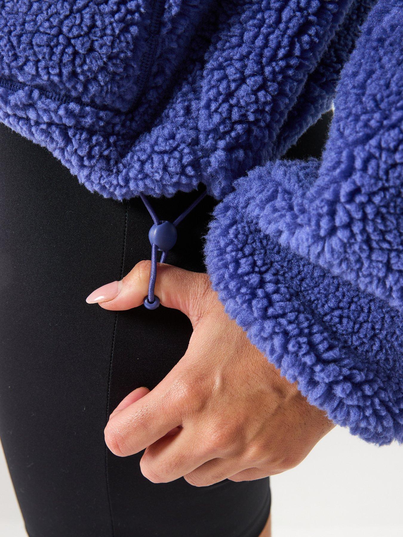  image of gym-coffee-womens-training-industry-half-zip-fleece-top-purple