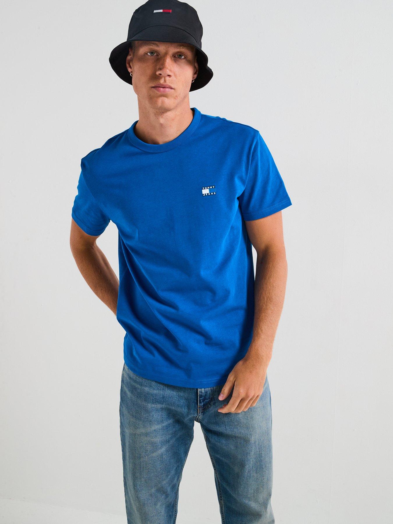 undefined Regular Fit Badge T-Shirt - Blue