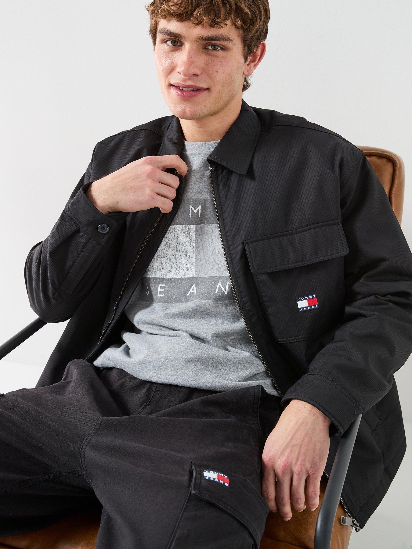  image of tommy-jeans-regular-cord-shirt-black