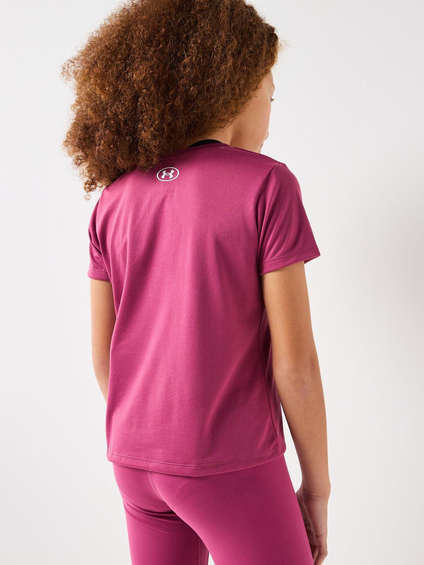 Image 2 of 6 of UNDER ARMOUR Junior Logo Short Sleeve Training - Burgundy