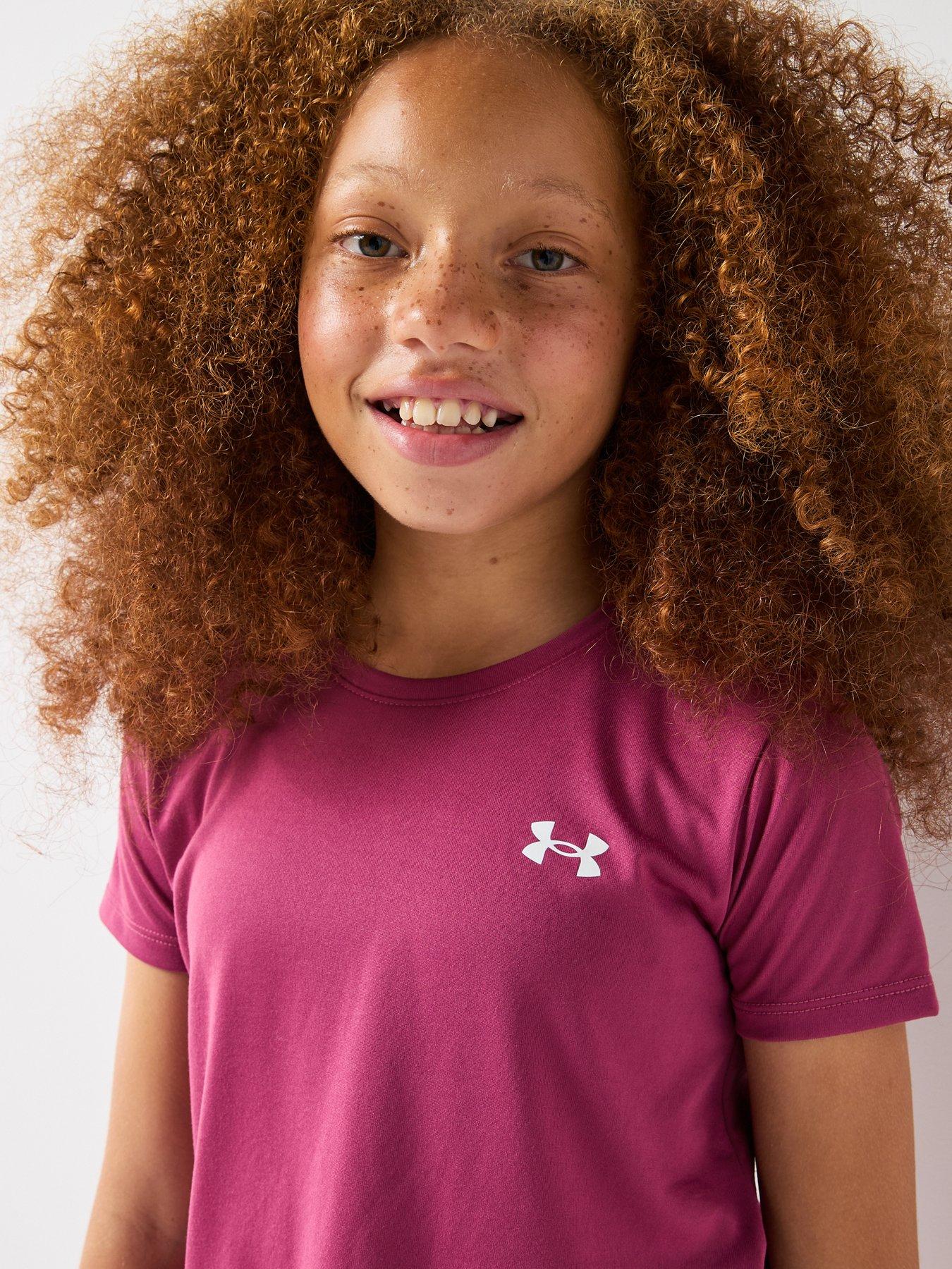 Image 4 of 6 of UNDER ARMOUR Junior Logo Short Sleeve Training - Burgundy