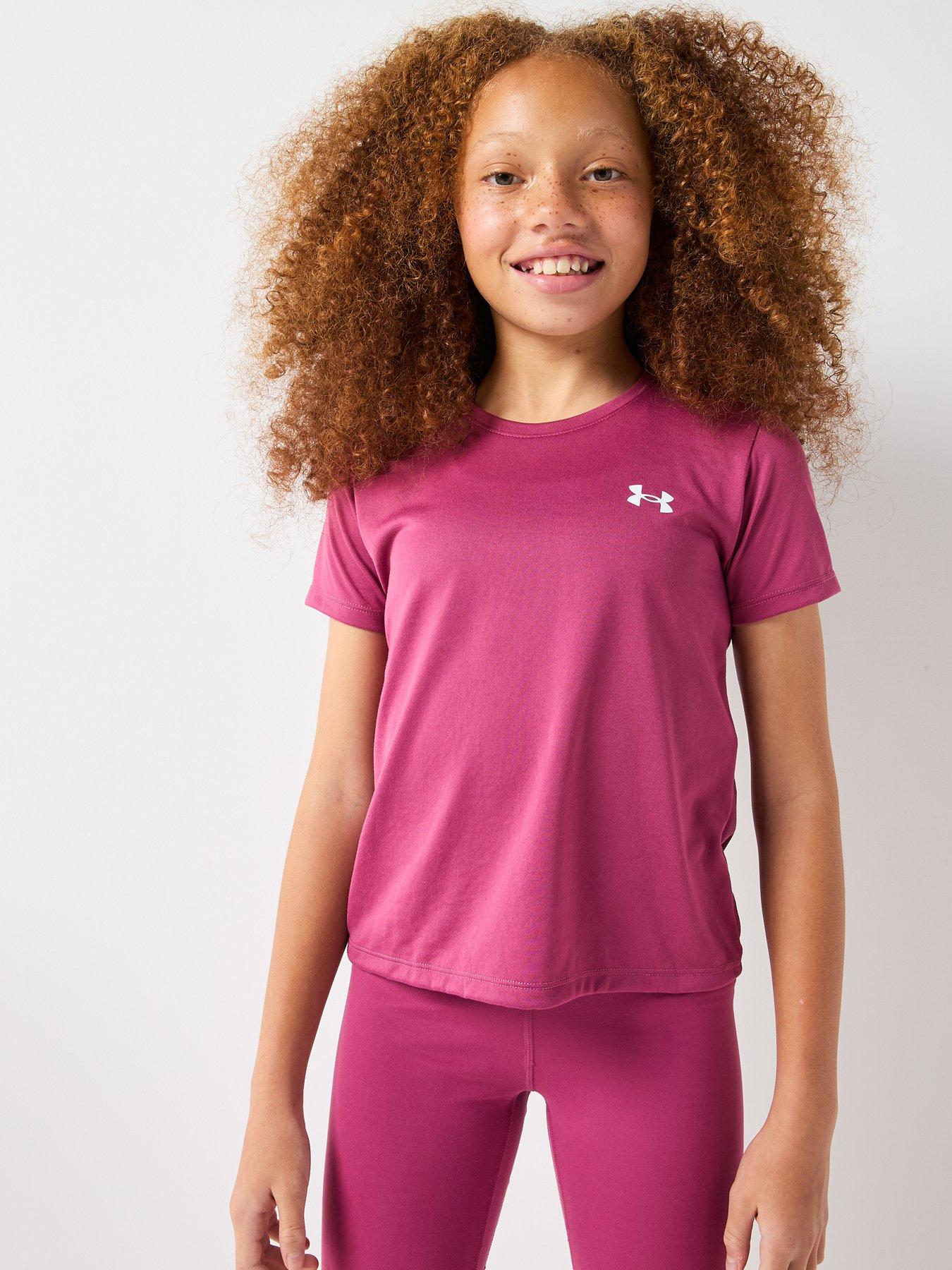 Image 5 of 6 of UNDER ARMOUR Junior Logo Short Sleeve Training - Burgundy