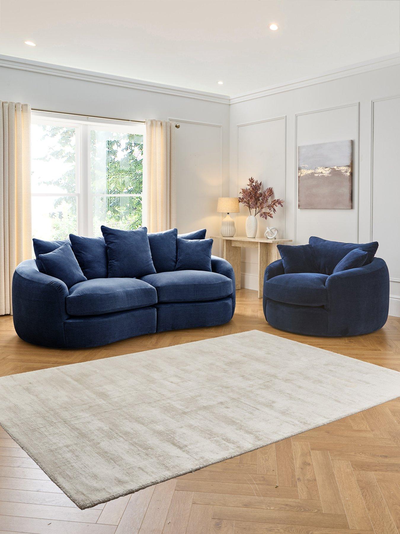 Very Home Lovise Scatter 3 Seater Fabric Sofa + Chair - Made to Order in the UK