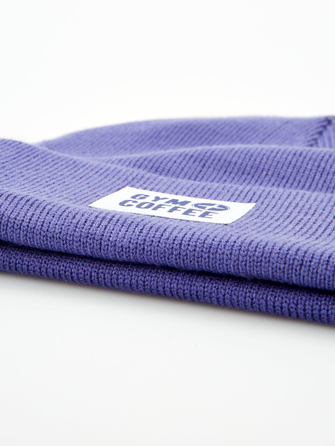 Image 4 of 4 of Gym + Coffee Womens Training Knit Beanie - Purple
