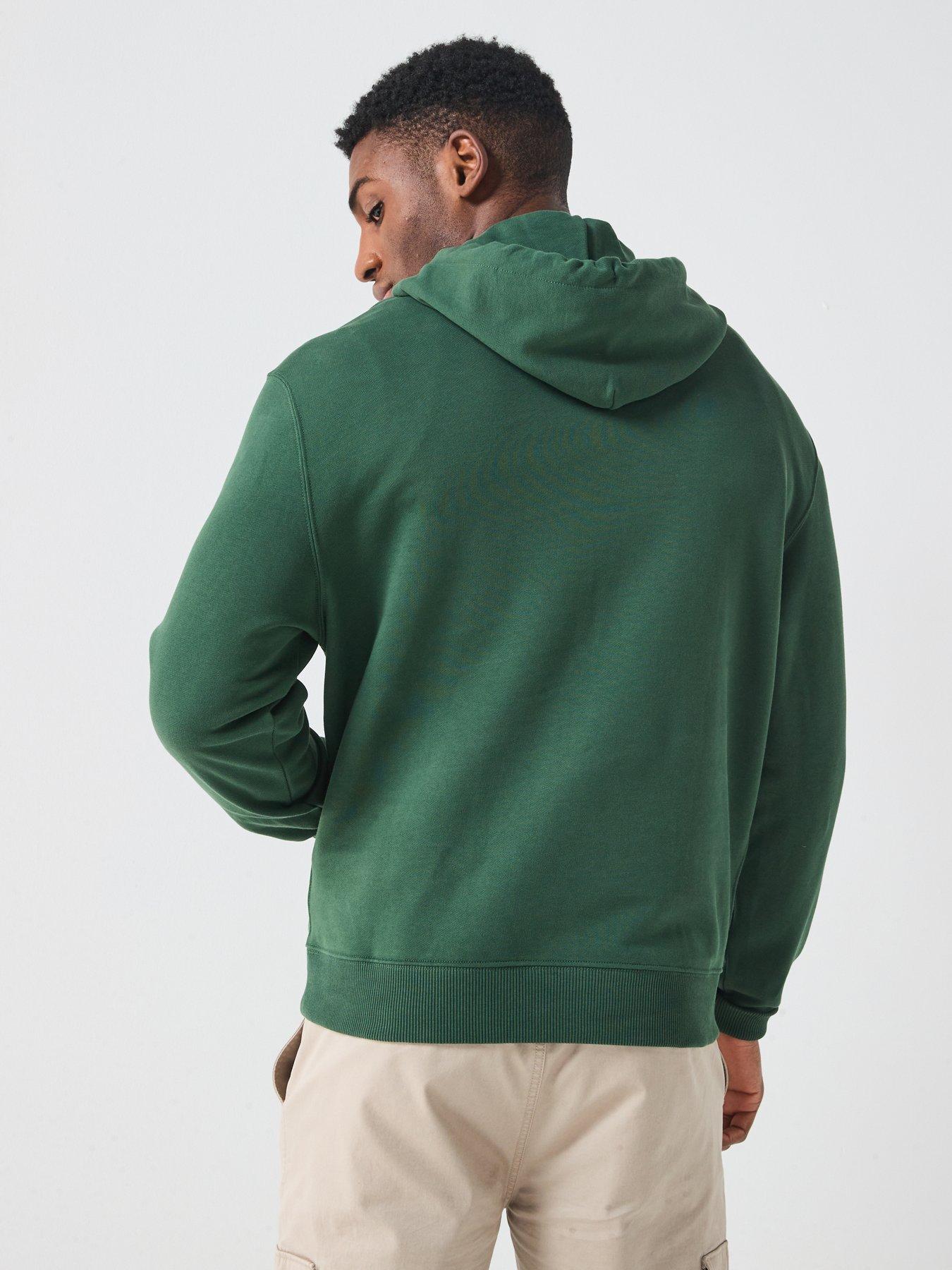 Image 2 of 6 of Calvin Klein Jeans Left Chest Woven Badge Overhead Hoodie - Green