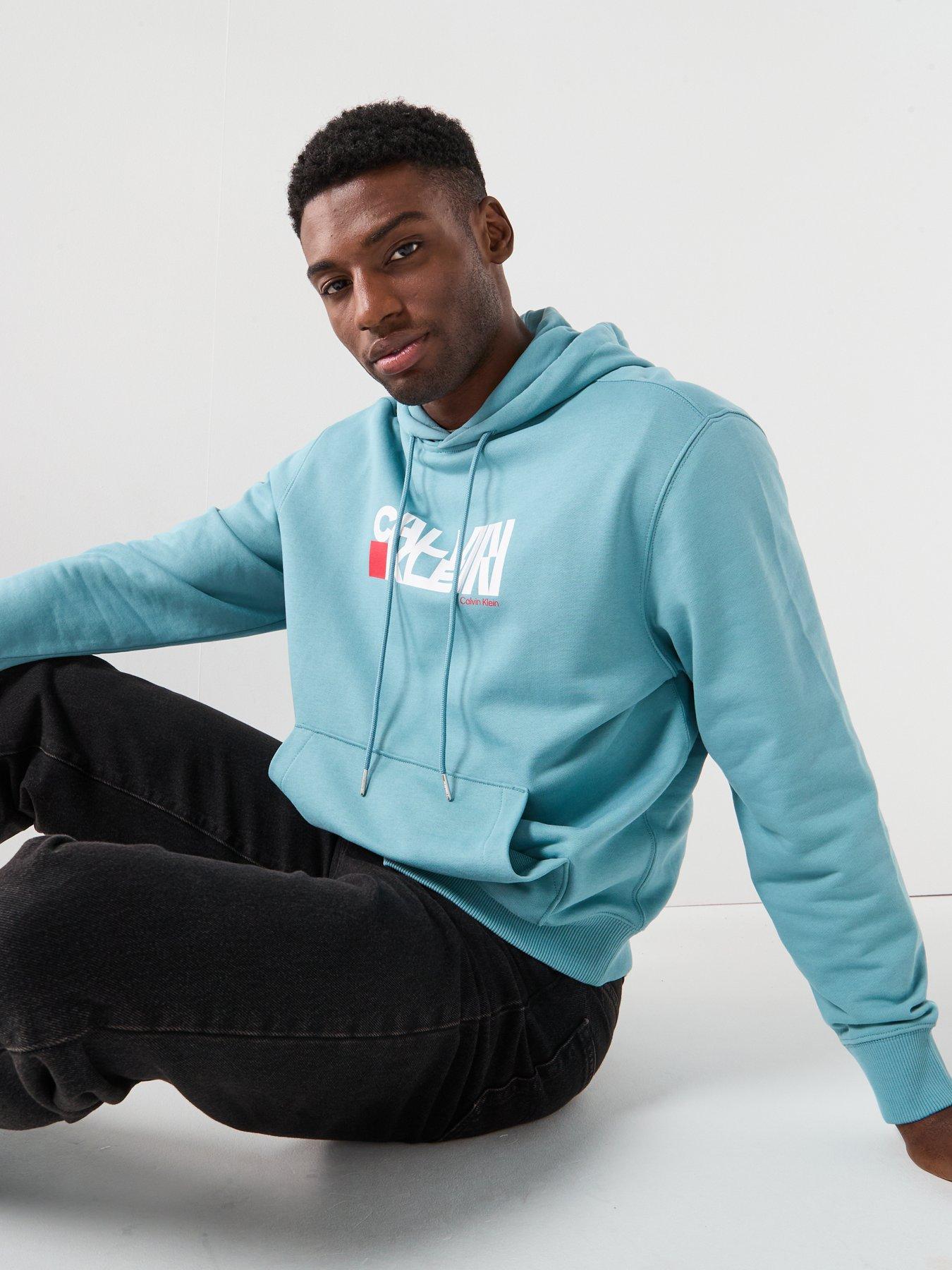 Image 4 of 6 of Calvin Klein Jeans Box Graphic Hoodie - Blue