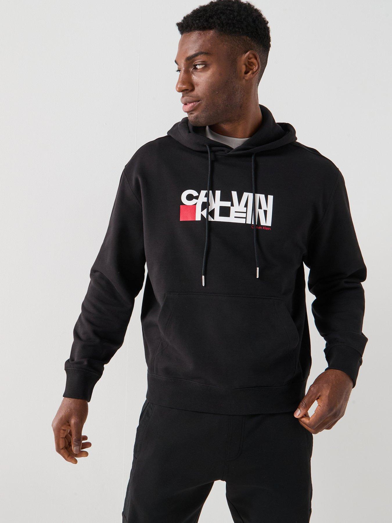 Image 1 of 6 of Calvin Klein Jeans Box Graphic Hoodie - Black