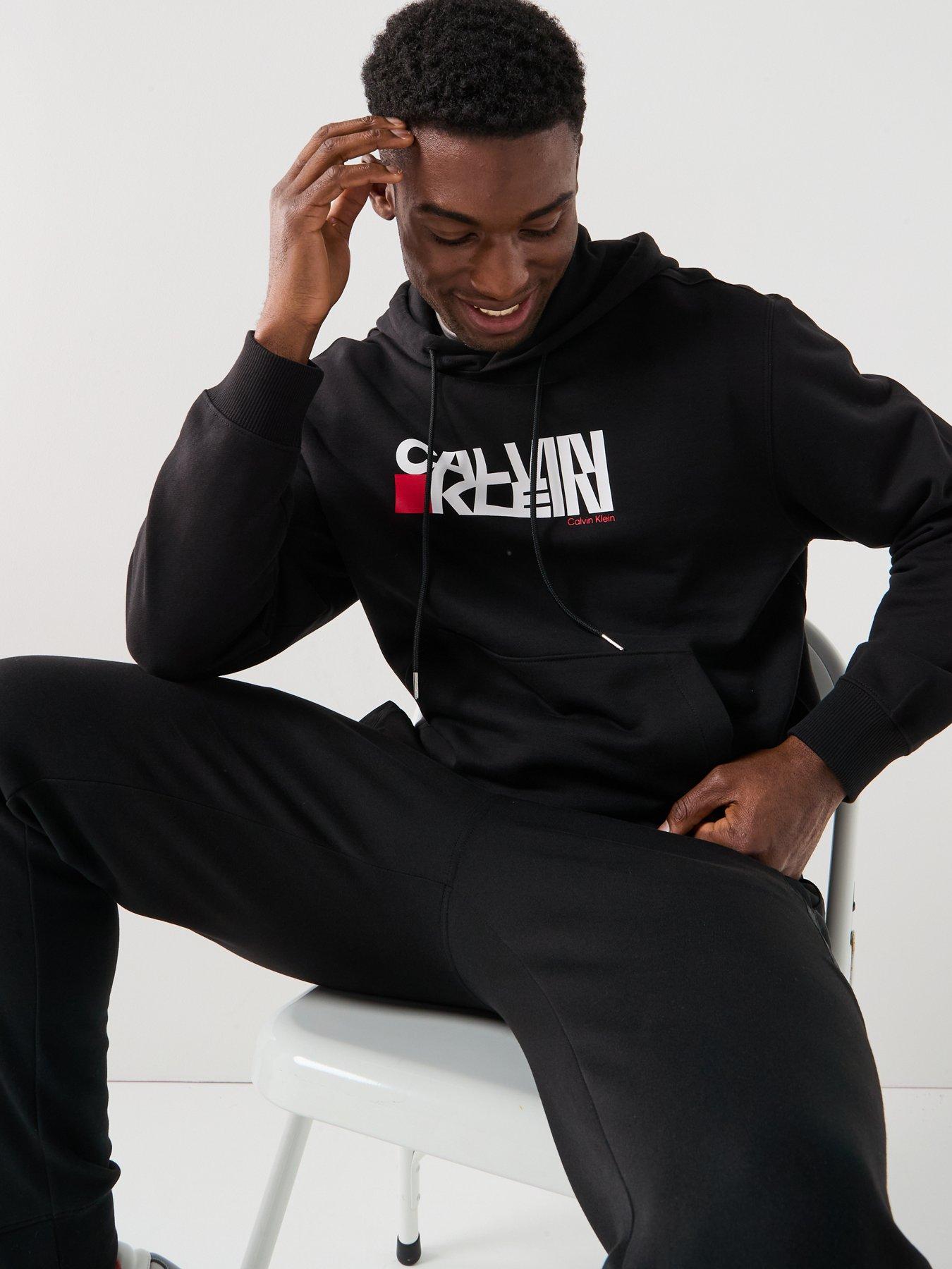 Image 4 of 6 of Calvin Klein Jeans Box Graphic Hoodie - Black