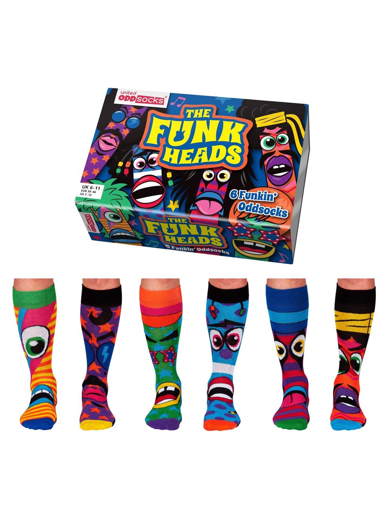 undefined Funk Heads Novelty Crew Sock Giftbox