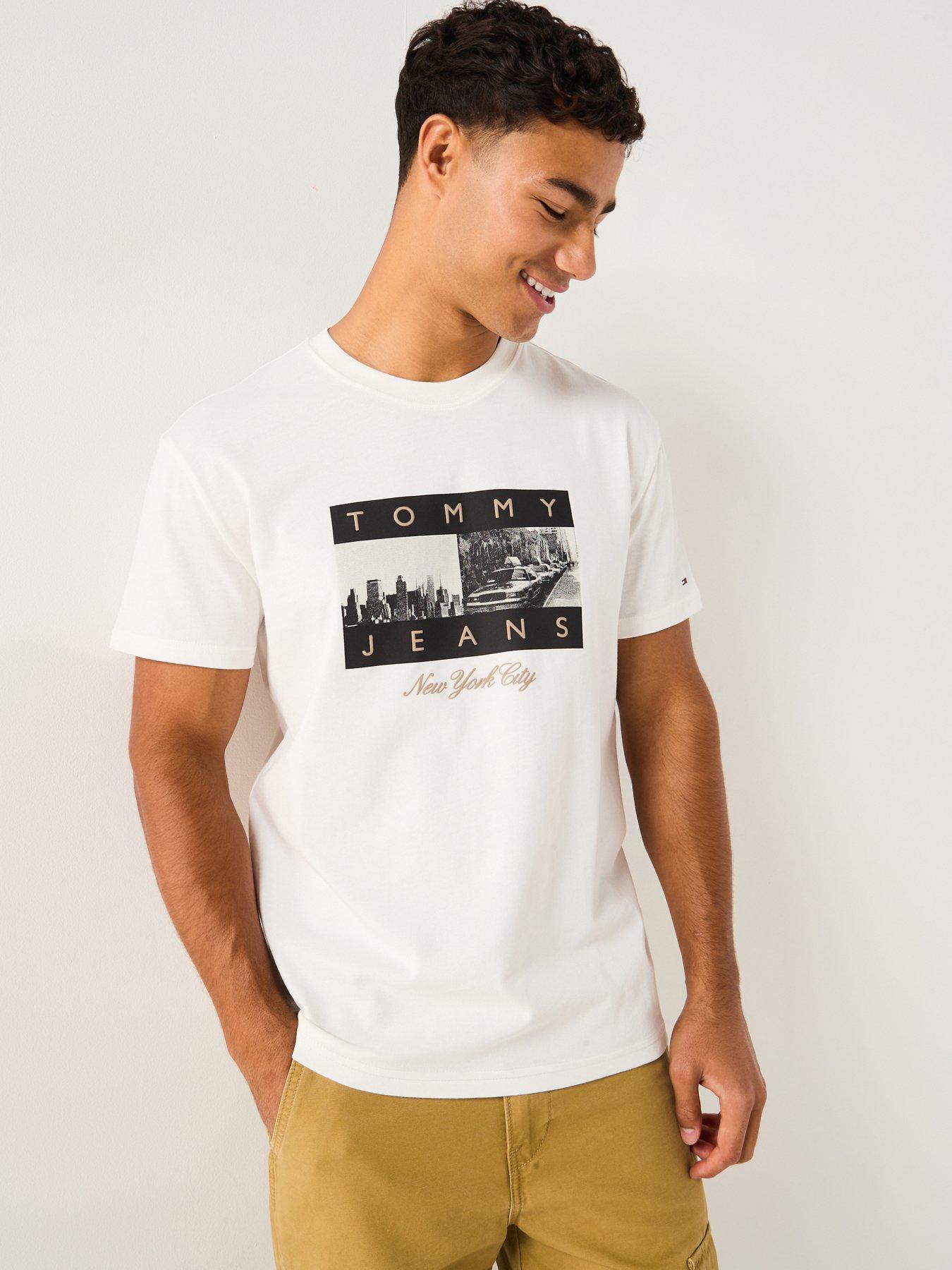 Tommy Jeans Photo Flag T-Shirt - Off White