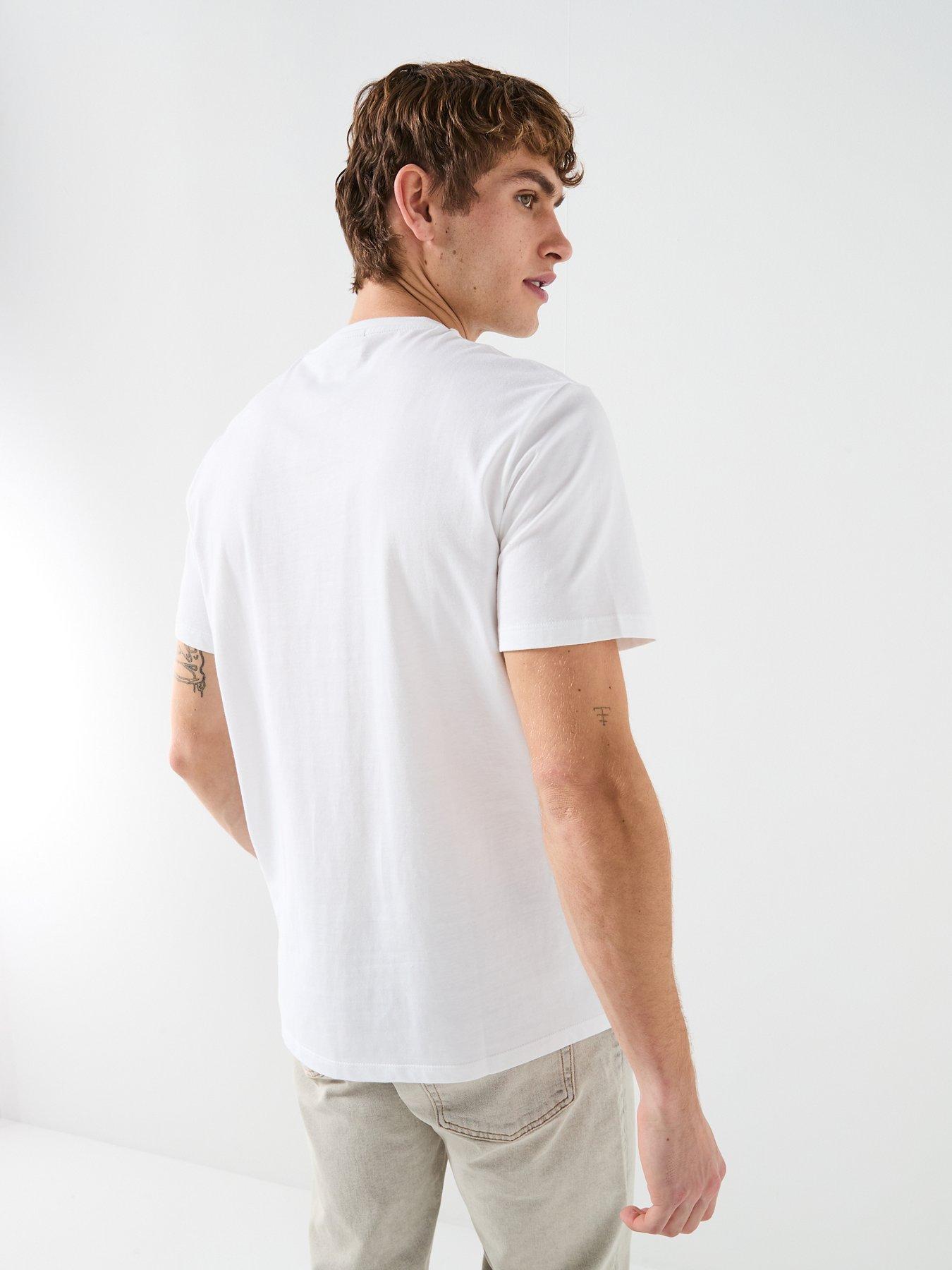  image of calvin-klein-jeans-small-ck-logo-plain-t-shirt-white
