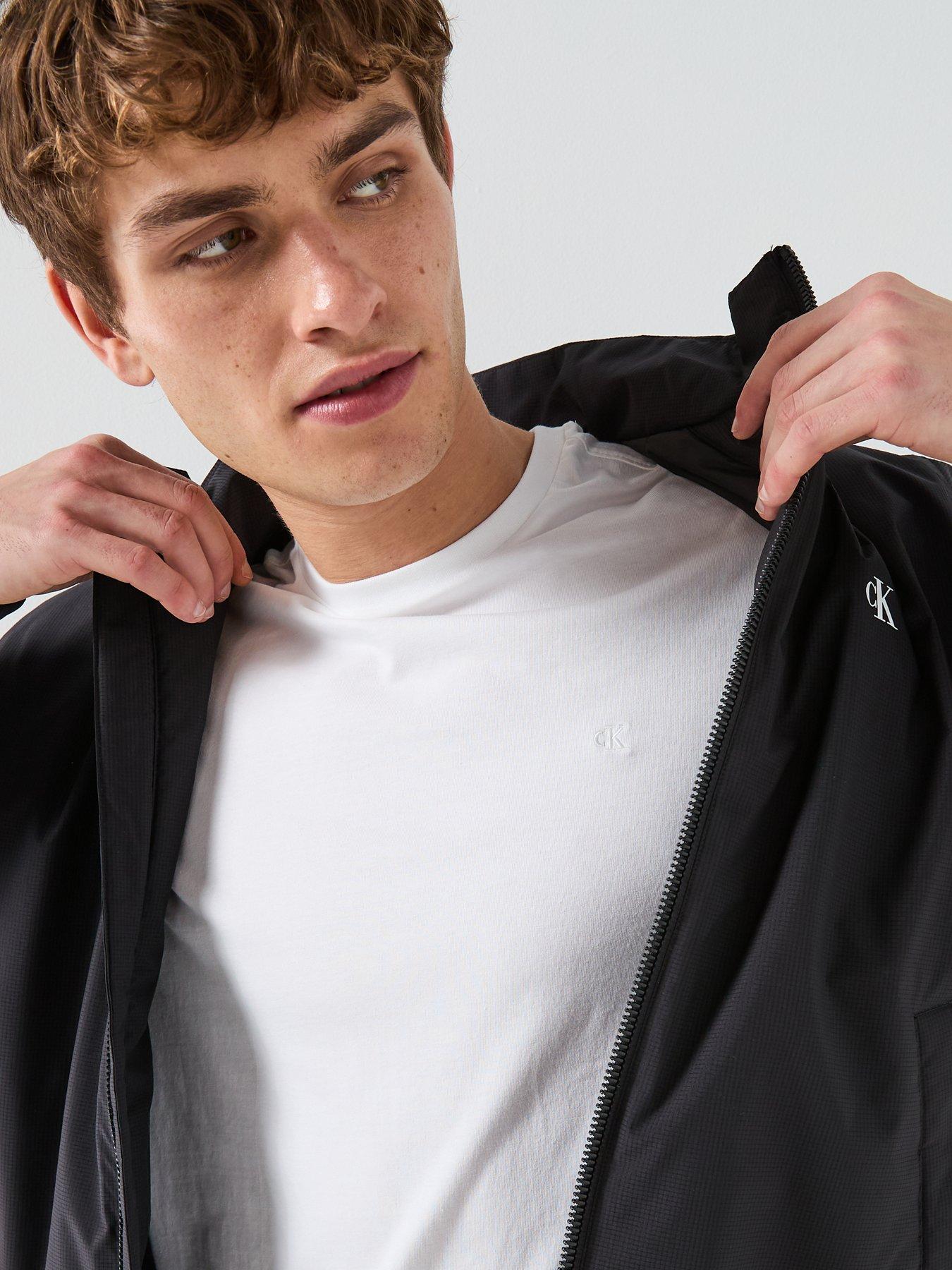  image of calvin-klein-jeans-small-ck-logo-plain-t-shirt-white