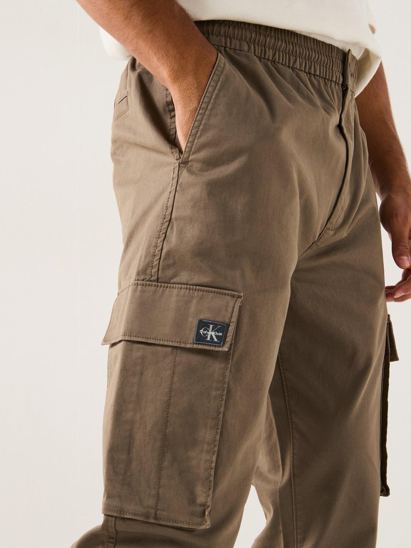 Image 4 of 6 of Calvin Klein Jeans Calvin Klein Jeans Skinny Elastic Twill Cargo Pants - Green