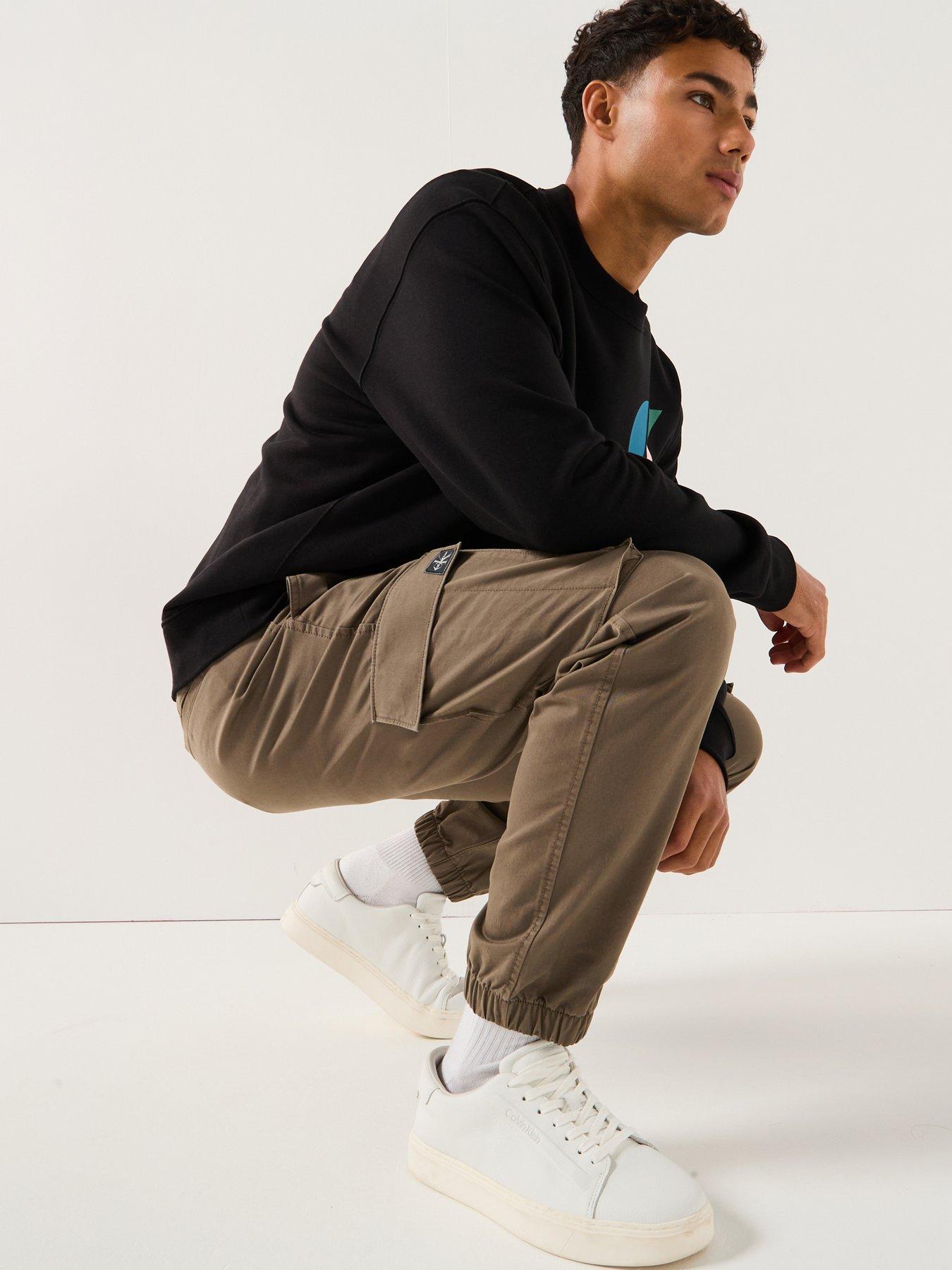Image 5 of 6 of Calvin Klein Jeans Calvin Klein Jeans Skinny Elastic Twill Cargo Pants - Green