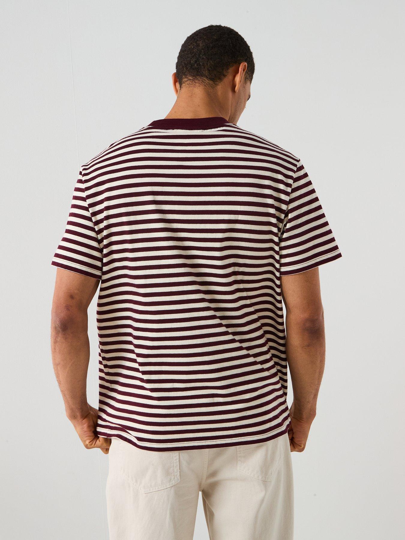 Image 2 of 5 of Calvin Klein Jeans Large Monogram Stripe T-Shirt - Brown