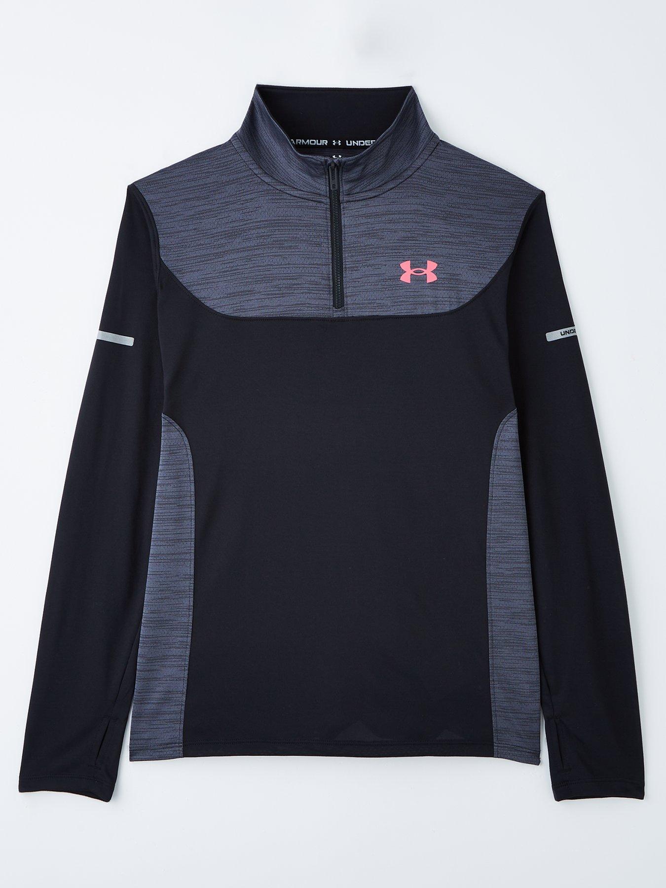  image of under-armour-junior-boys-training-tech-utility-14-zip-top-black