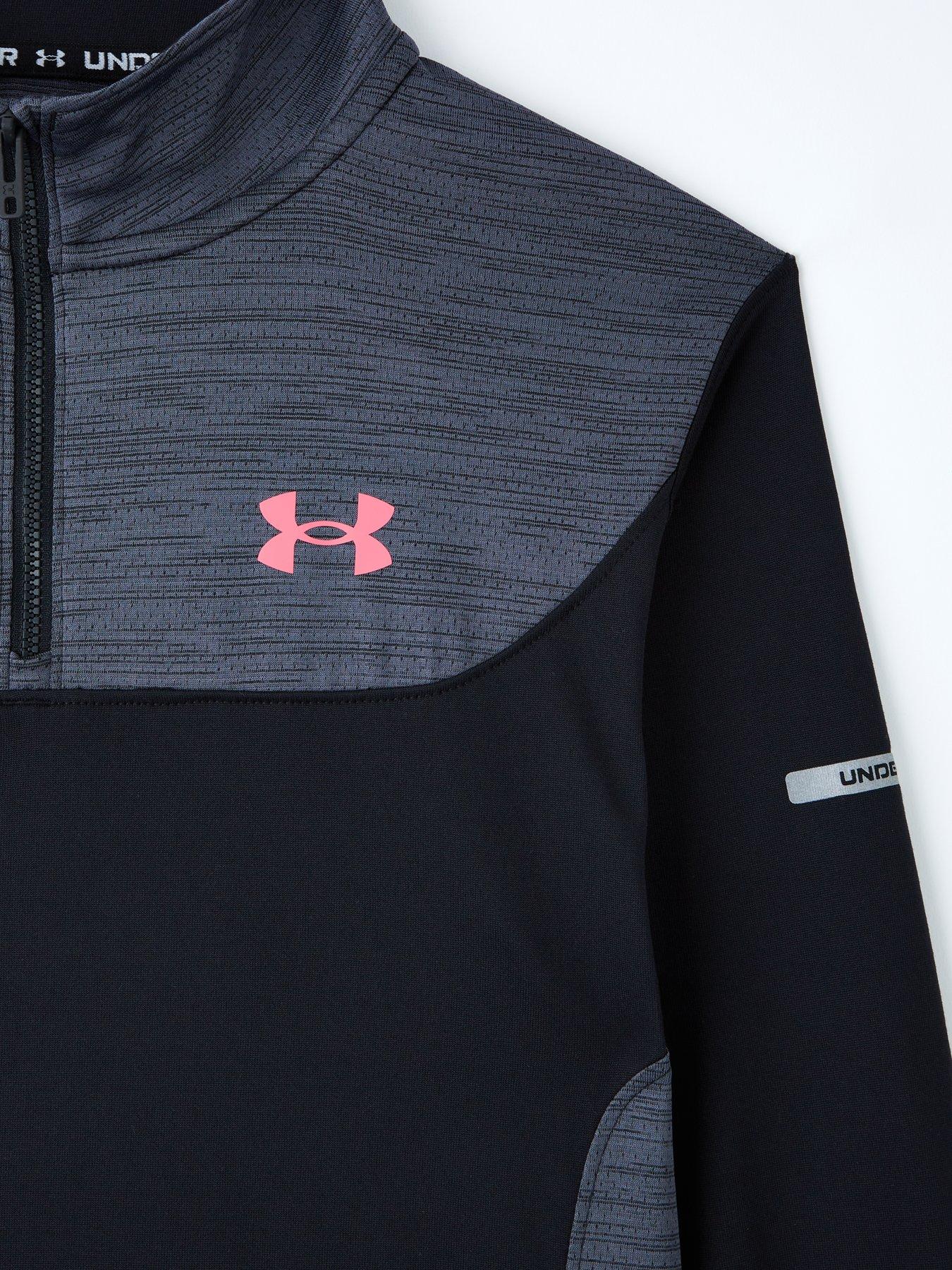  image of under-armour-junior-boys-training-tech-utility-14-zip-top-black