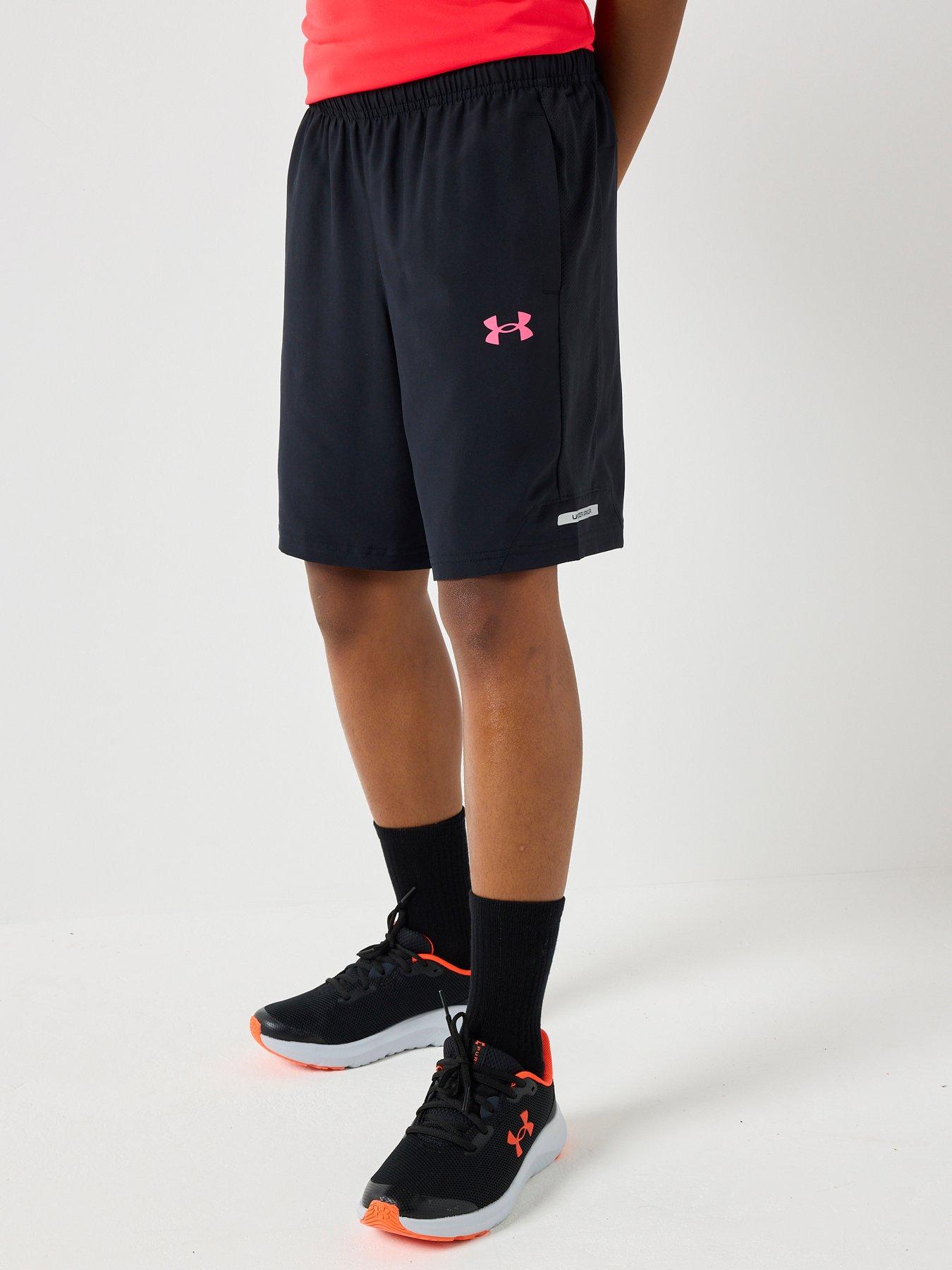  image of under-armour-junior-boys-training-tech-utility-woven-shorts-black