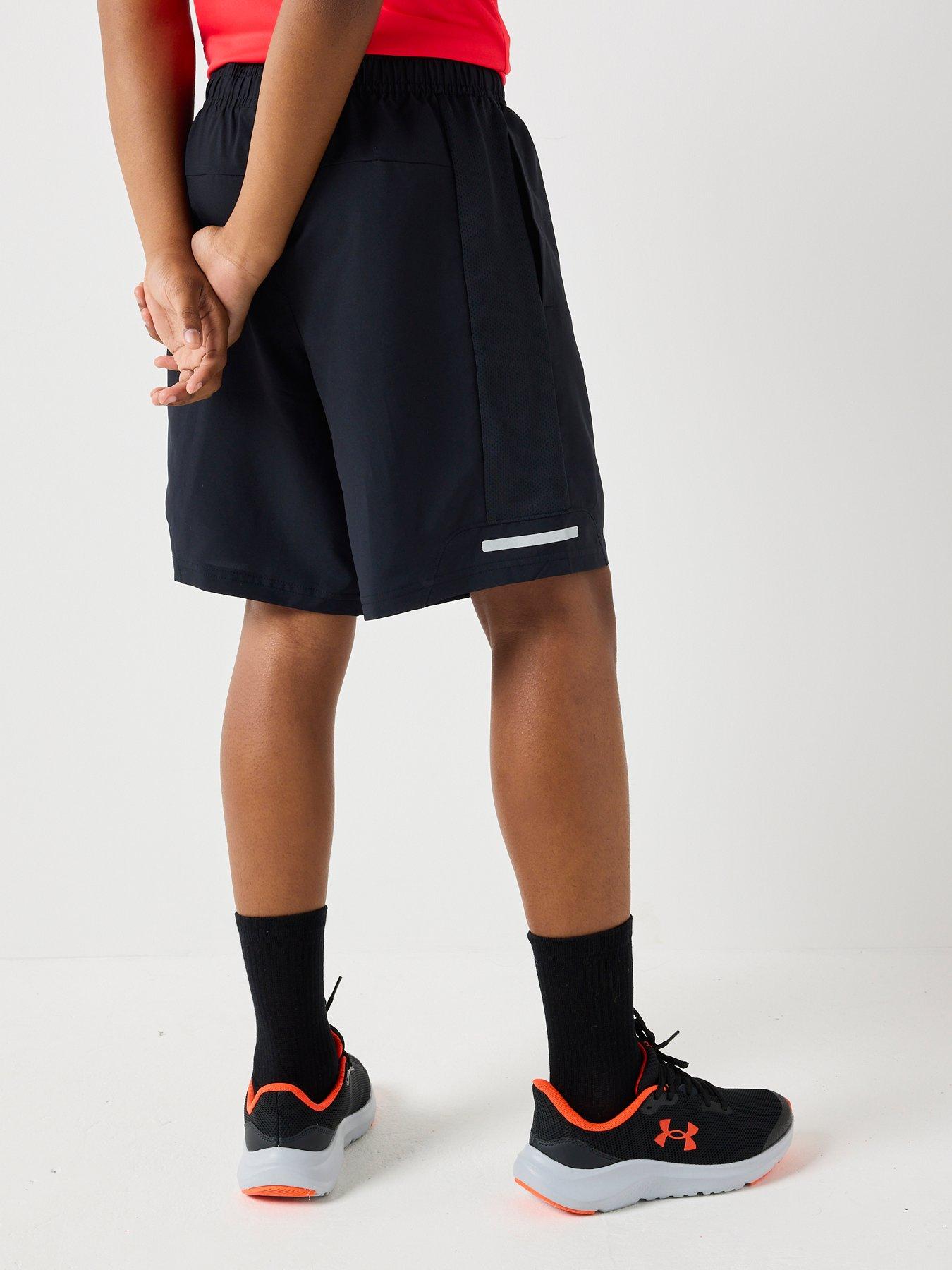  image of under-armour-junior-boys-training-tech-utility-woven-shorts-black