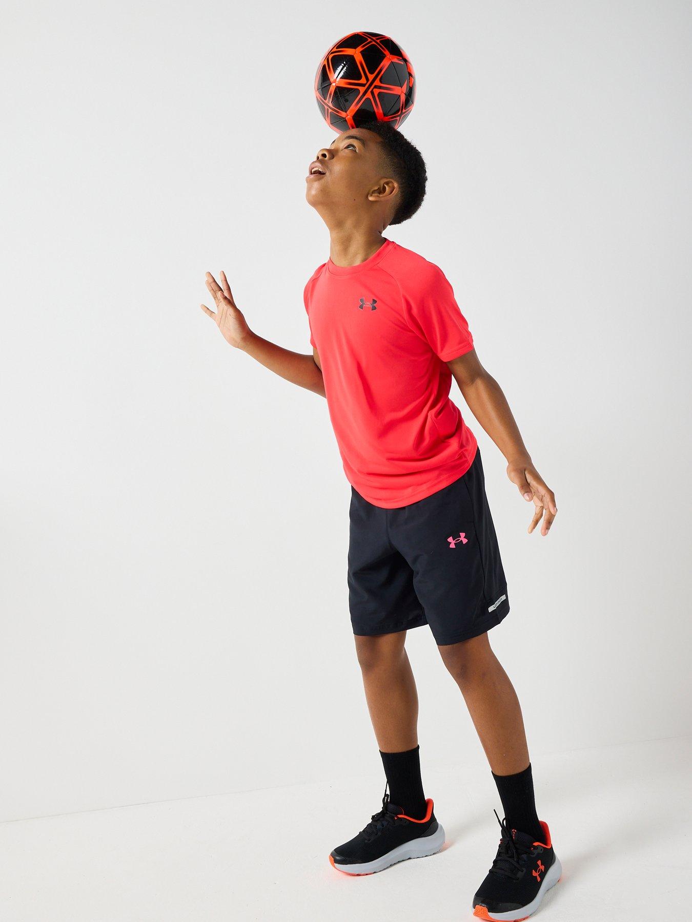  image of under-armour-junior-boys-training-tech-utility-woven-shorts-black