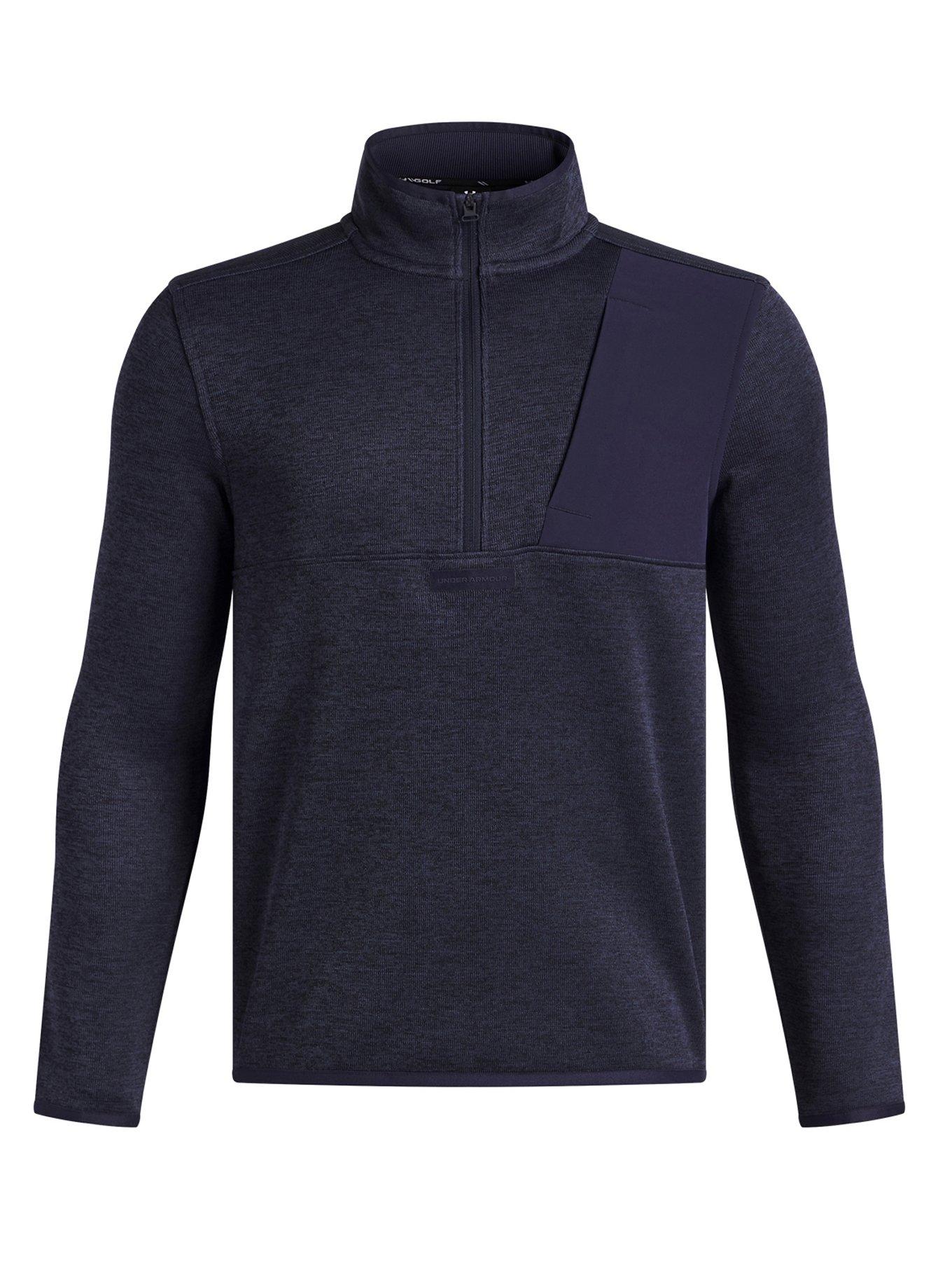 UNDER ARMOUR Junior Boys Golf Drive Hybrid Storm 1/2 Zip Top - Navy